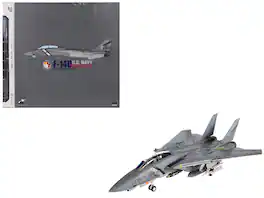 Grumman F-14D Tomcat Fighter Aircraft "VF-2 Bounty Hunters NE106" 2002 US Navy 1/72 Diecast Model by JC Wings - Gray