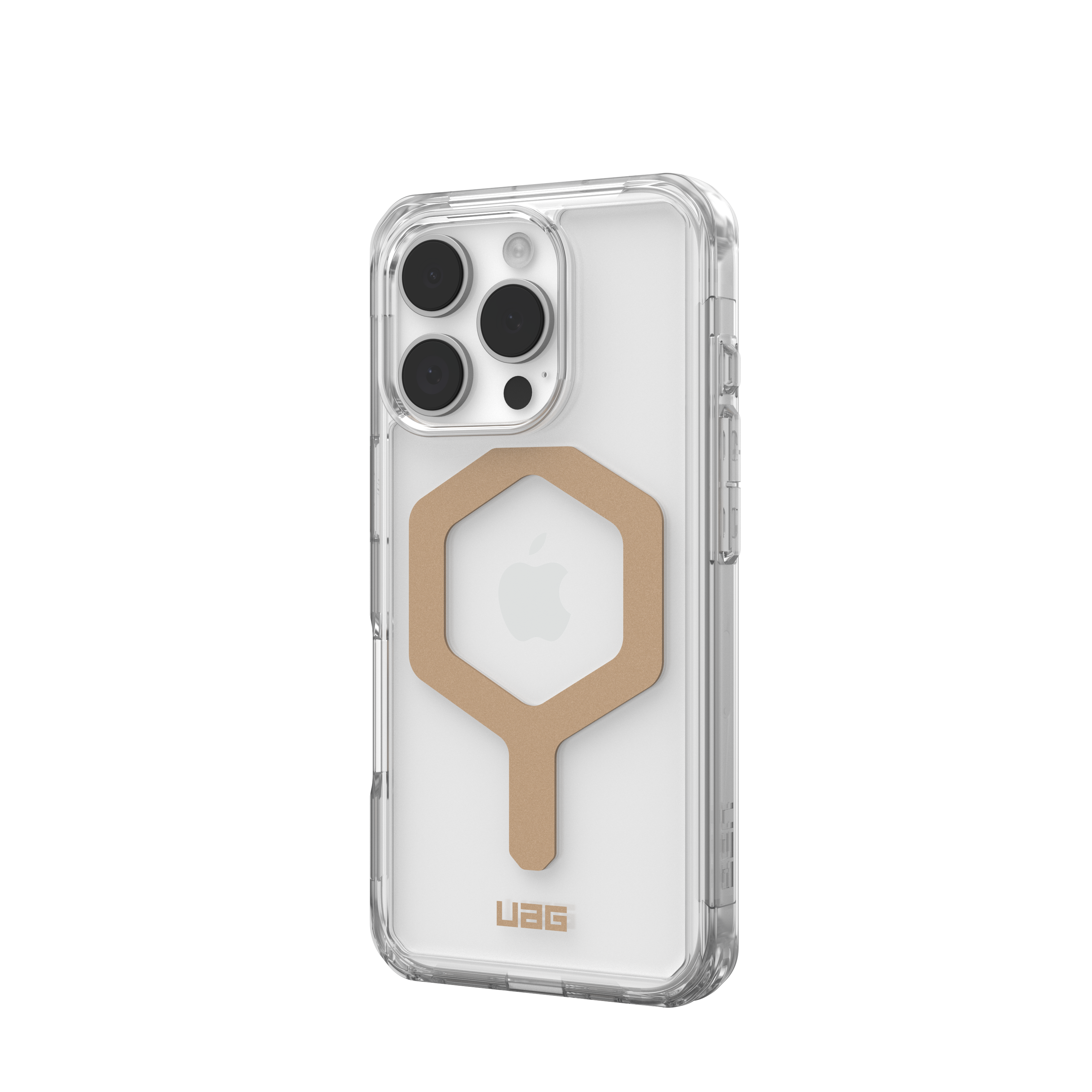 Alt View 1. UAG - Plyo Series Case with Magsafe for Apple iPhone 16 Pro - Ice/Gold.