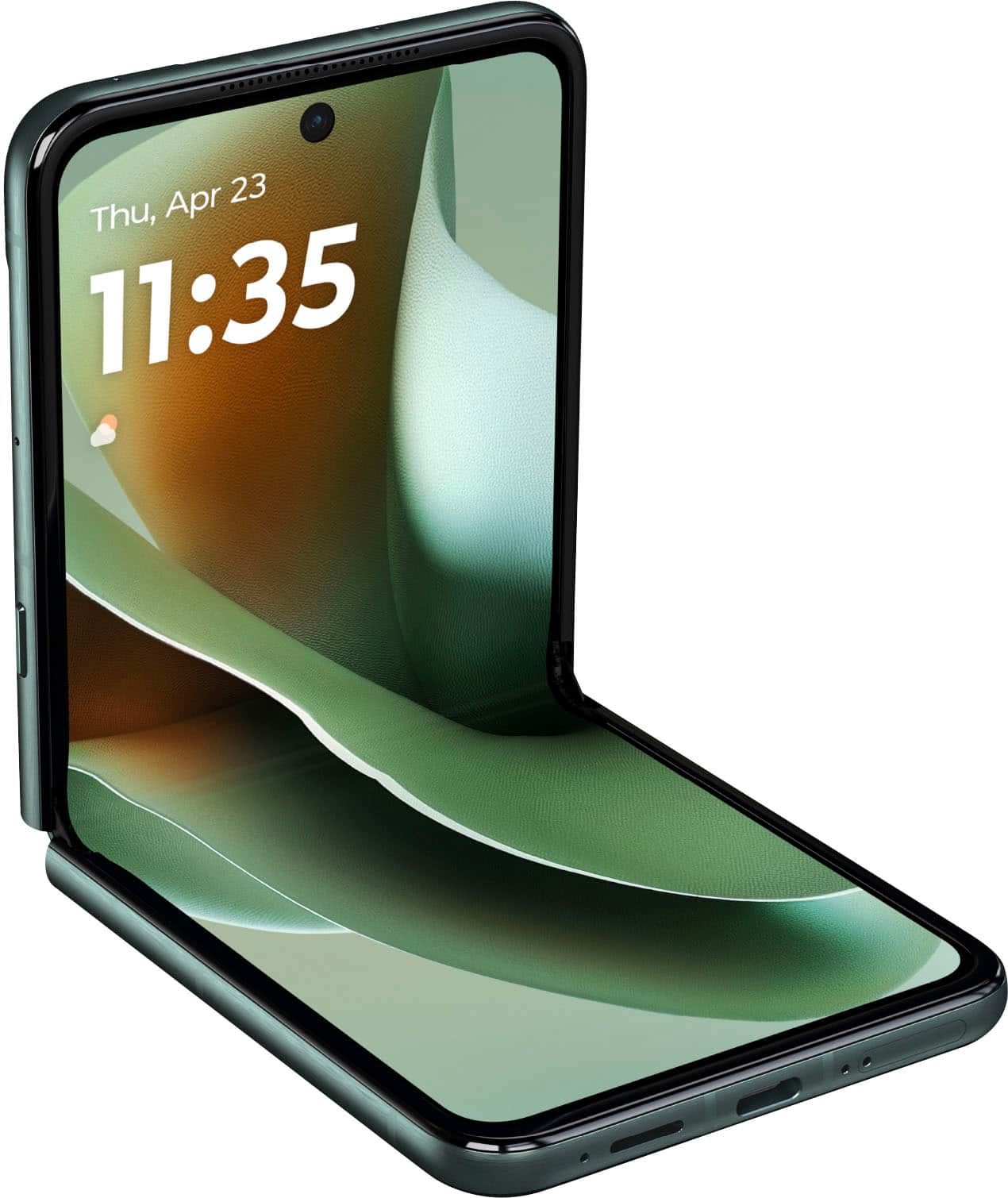 The text on the image reads "Apr 23 Thu, 11:35".