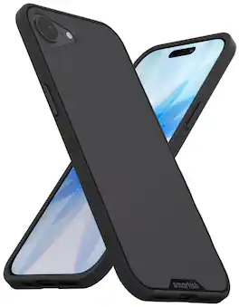 Smartish - iPhone 17e/16e MagSafe Case - Gripmunk Protective Slim Grip Magnetic Cover - Tie Affair - Black