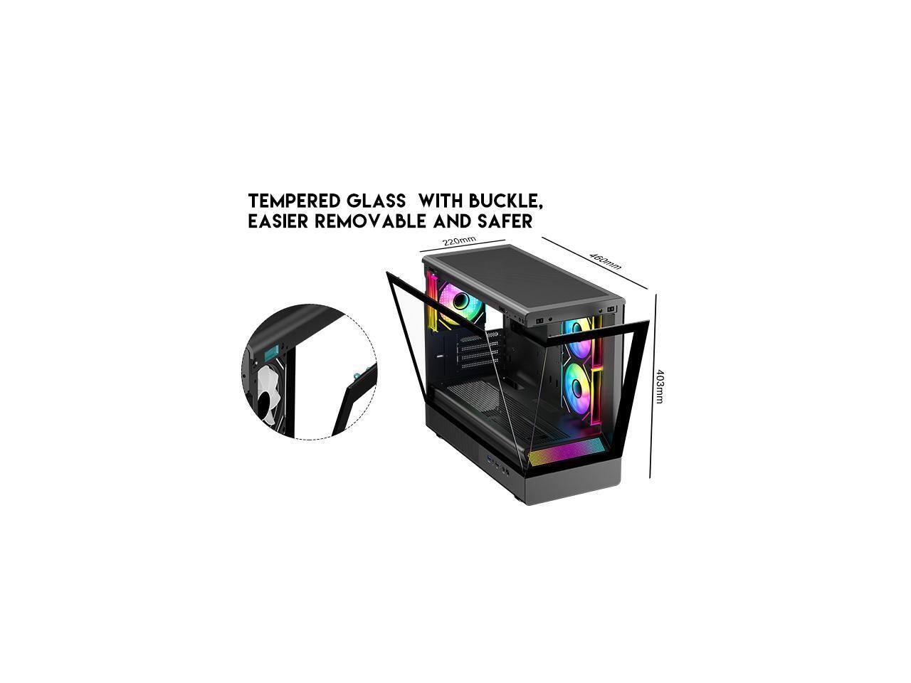 TEMPERED GLASS WITH BUCKLE, EASIER REMOVABLE AND SAFER

220mm 400mm 403mm