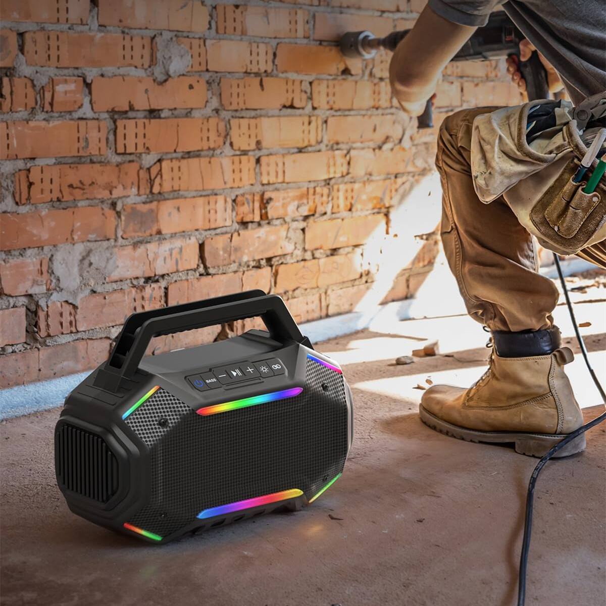 Alt View 1. Dazzed Corner - Bluetooth Speaker, Loud Speaker with Bass, 30H Working Time - Black.