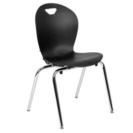 Emma + Oliver - Titan Student Stack School Chair - 18-inch - Black