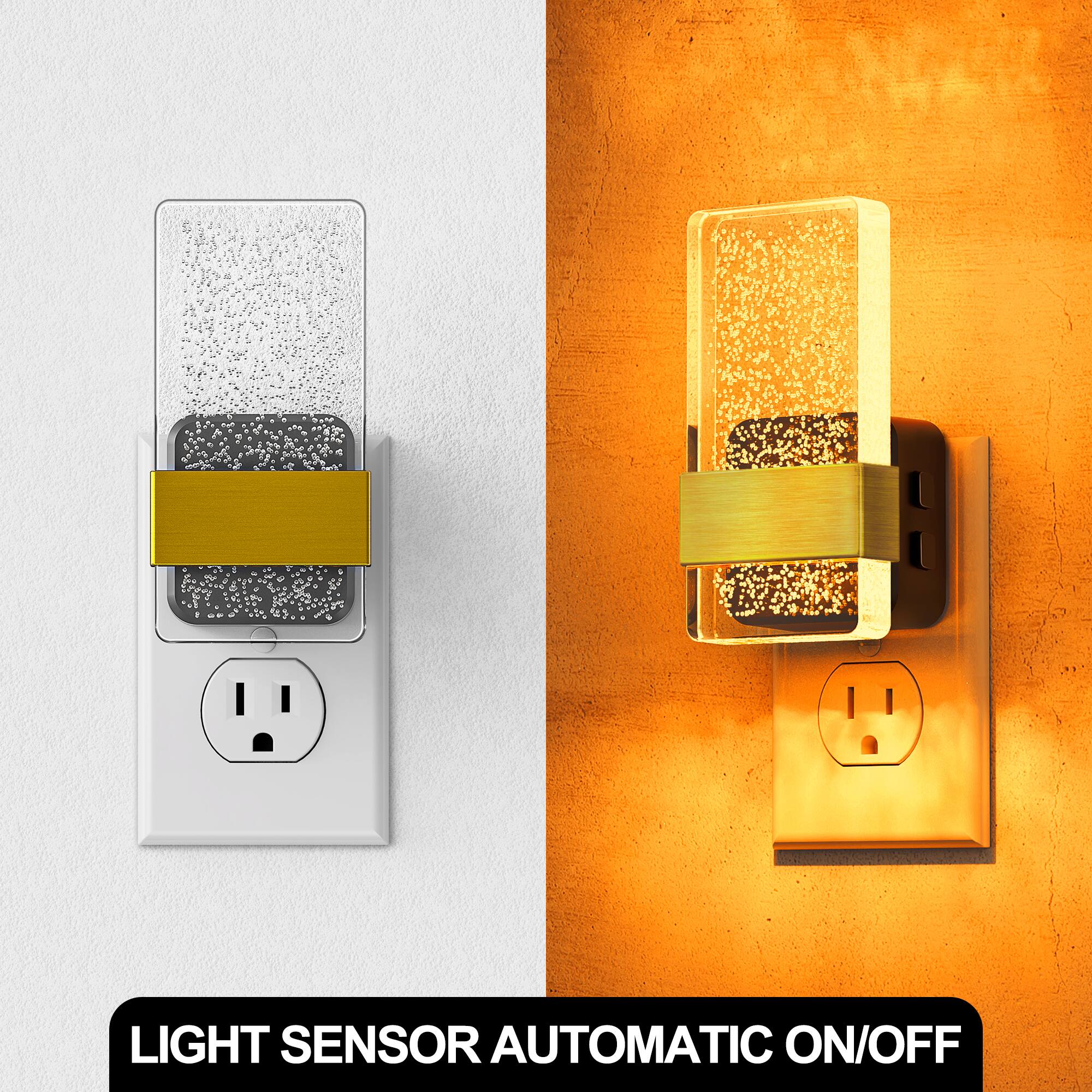 Jandcase 2 Pack 1W Plug in Night Light, RGB+Color Changing,3 Step ...