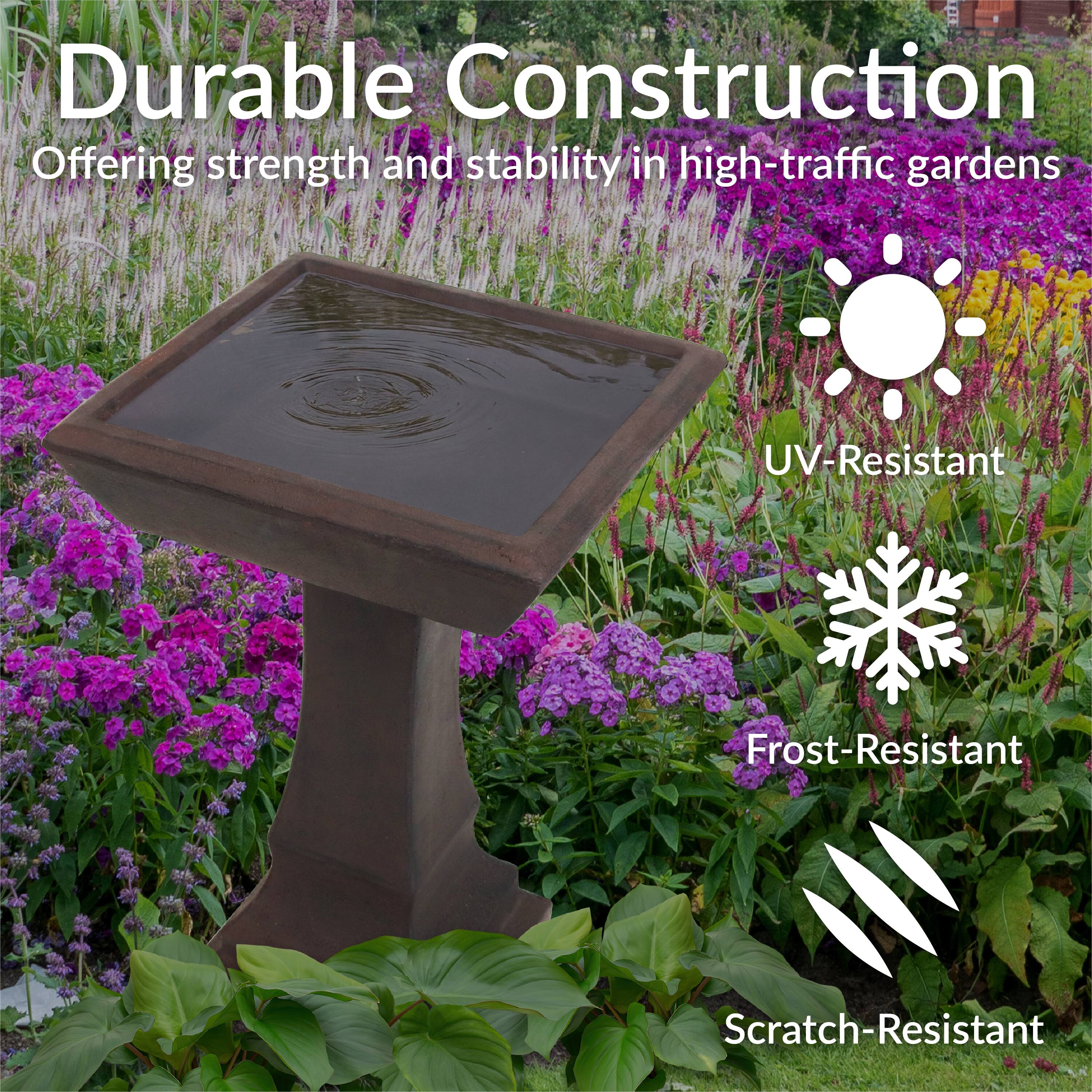 Durable Construction  
Offering strength and stability in high-traffic gardens  

- UV-Resistant  
- Frost-Resistant  
- Scratch-Resistant