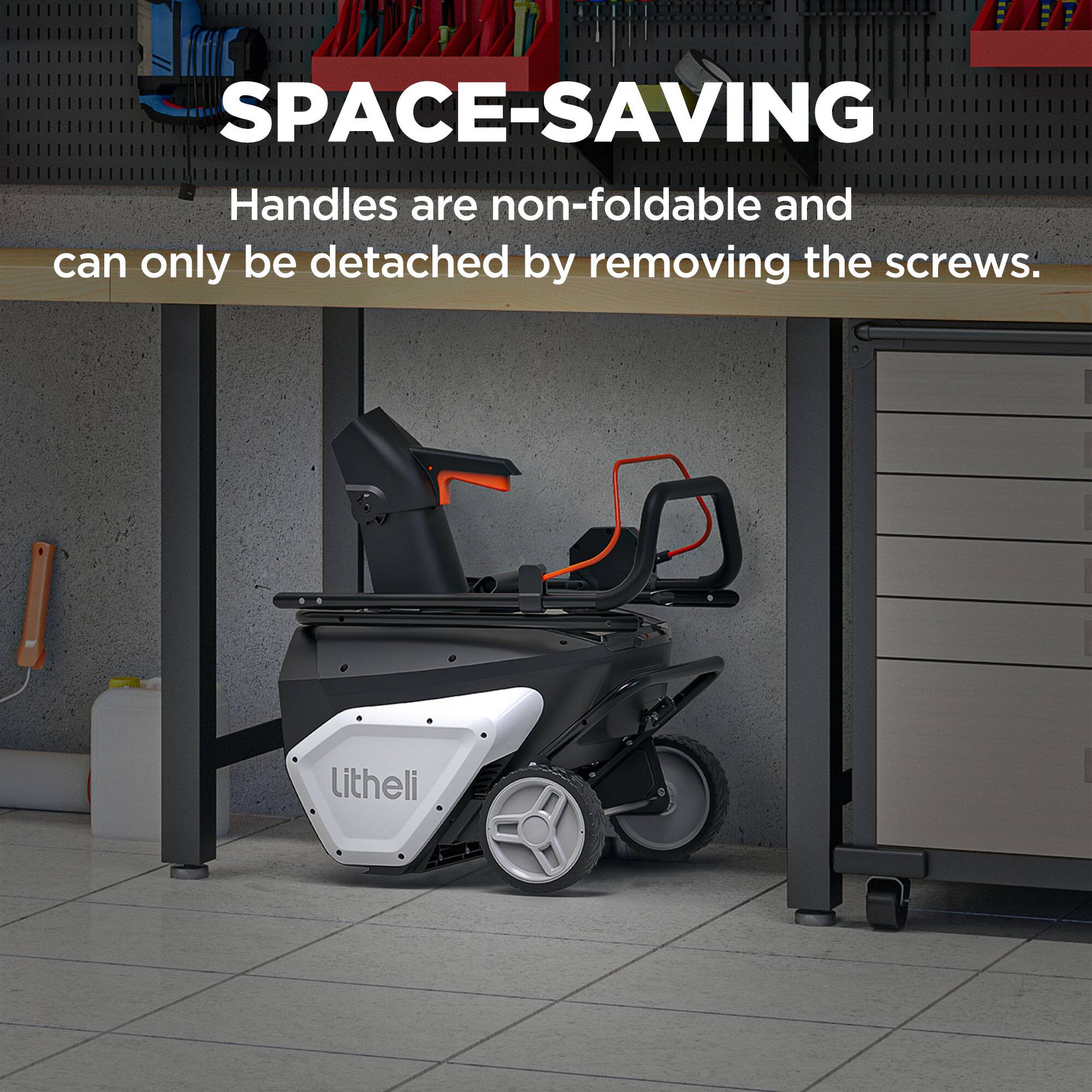 SPACE-SAVING
Handles are non-foldable and can only be detached by removing the screws.
litheli