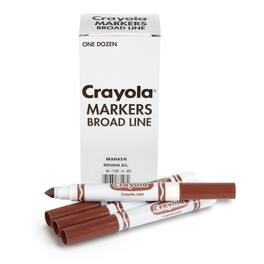 Crayola - Bulk Markers Conical Tip 12 Count - Brown
