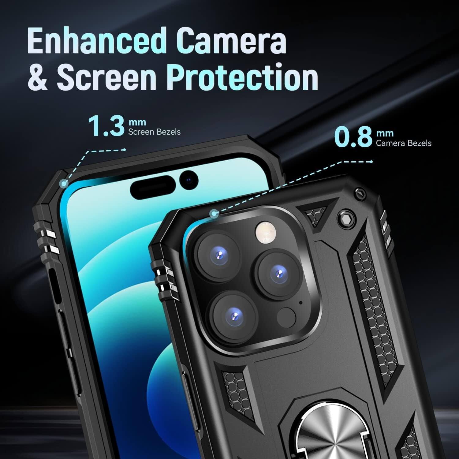 Enhanced Camera & Screen Protection 1.3 mm Screen Bezels 0.8 mm Camera Bezels