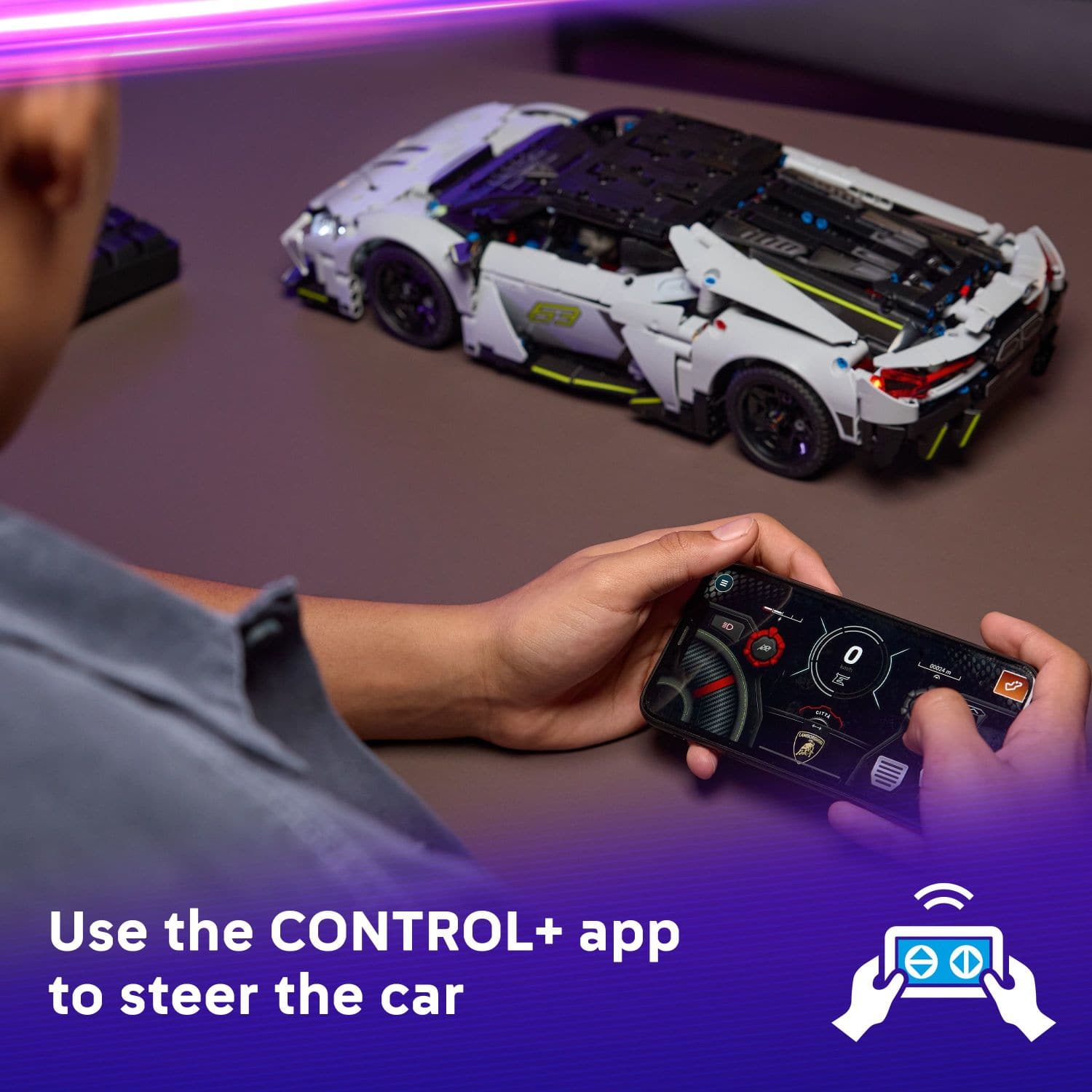 Use the CONTROL+ app to steer the car. nTi 55 ID 0 K S