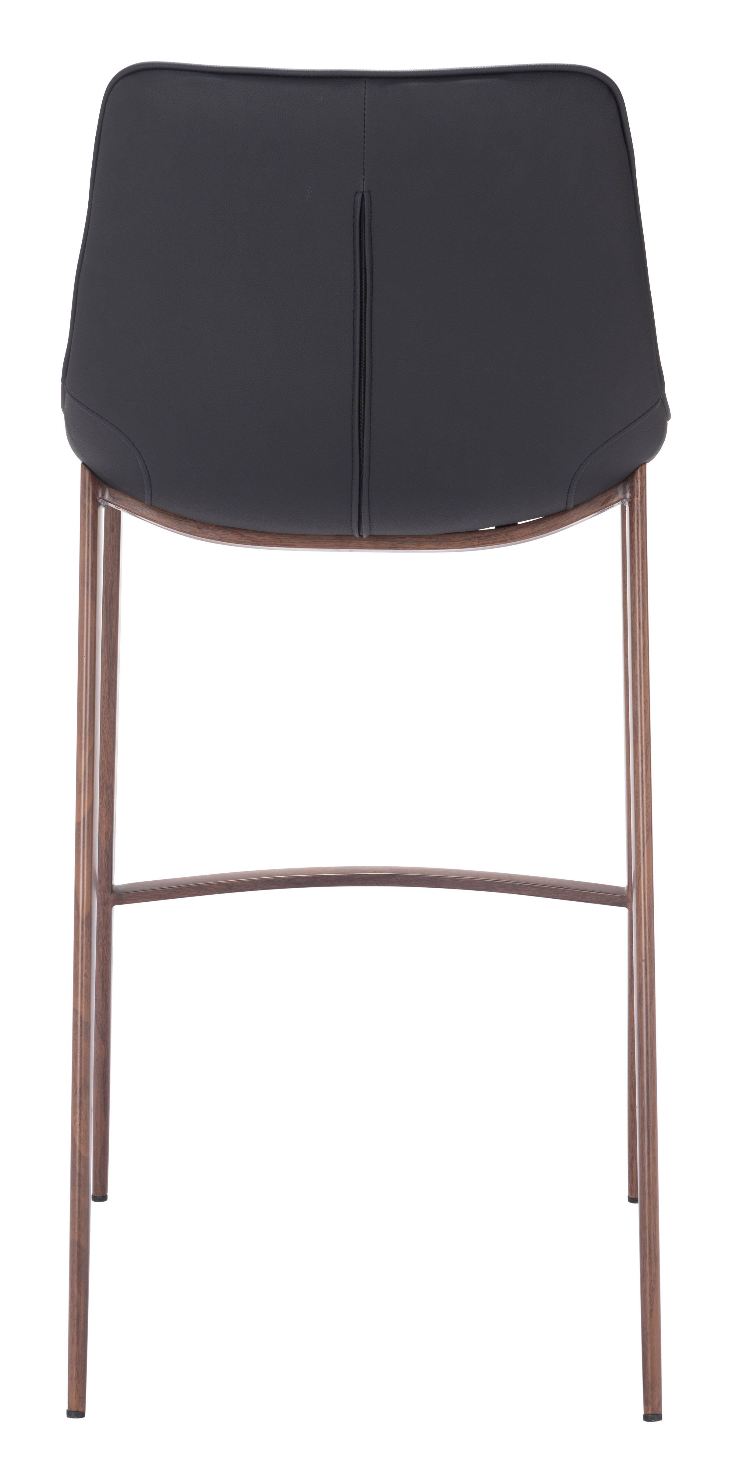 Alt View 2. Hivvago - Magnus Barstool (Set of 2) Black & Walnut - Black & Walnut.