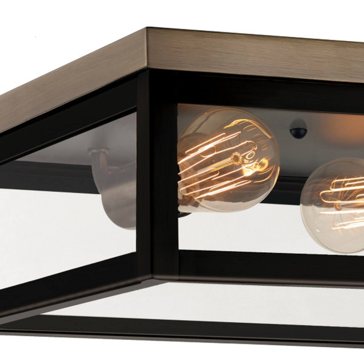 Angle. Globe Electric - Globe Electric Verona 5.12 in. H X 13 in. W X 13 in. L Dark Bronze Ceiling Light.