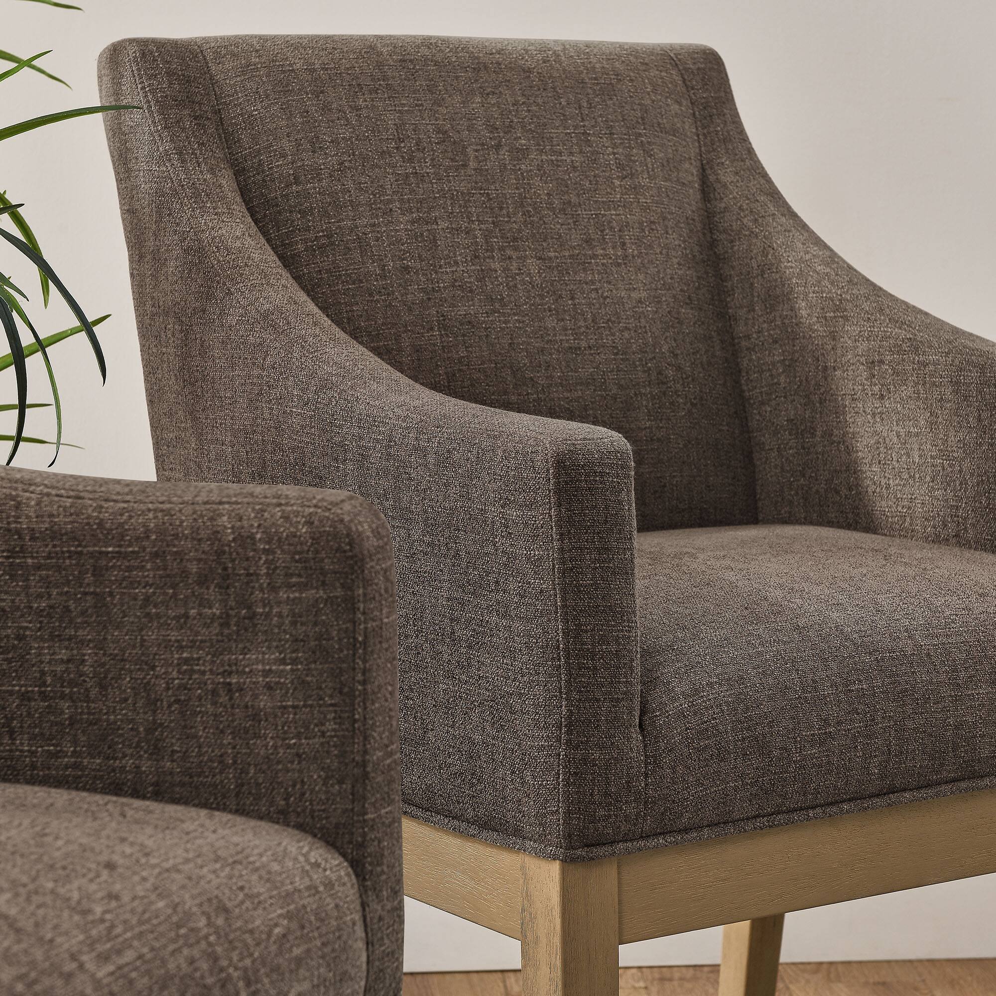 Alt View 5. Modway - Alton Fabric Upholstered Dining Armchair by Modway - Mocha Natural.