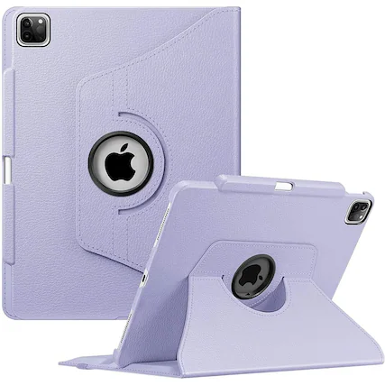 Front. Kitcheniva - Swiveling Stand Case For iPad Pro 12.9 Inch 6th 5th 4th Gen Lilac Purple - Lilac Purple.