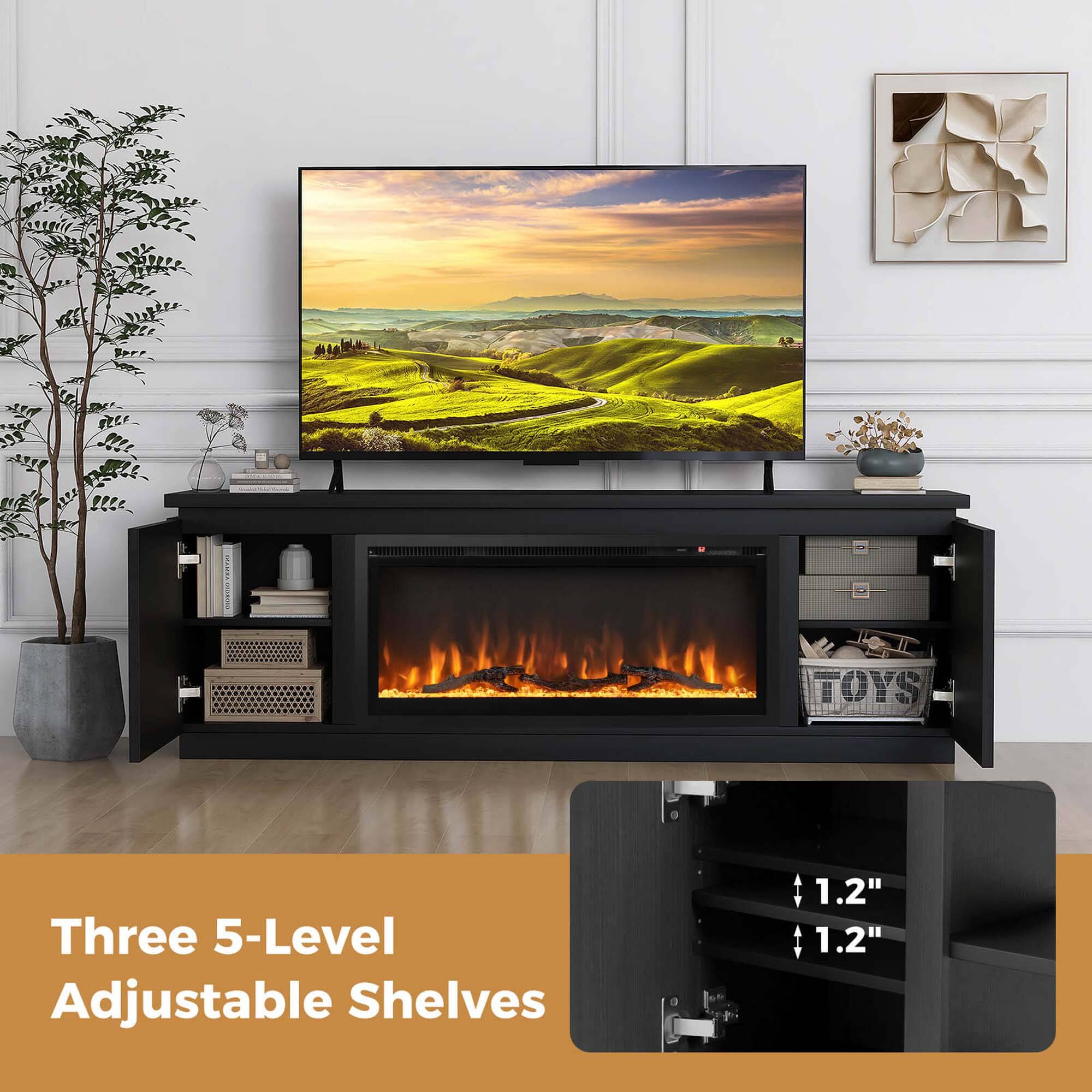 Three 5-Level Adjustable Shelves  
1.2"  
1.2"