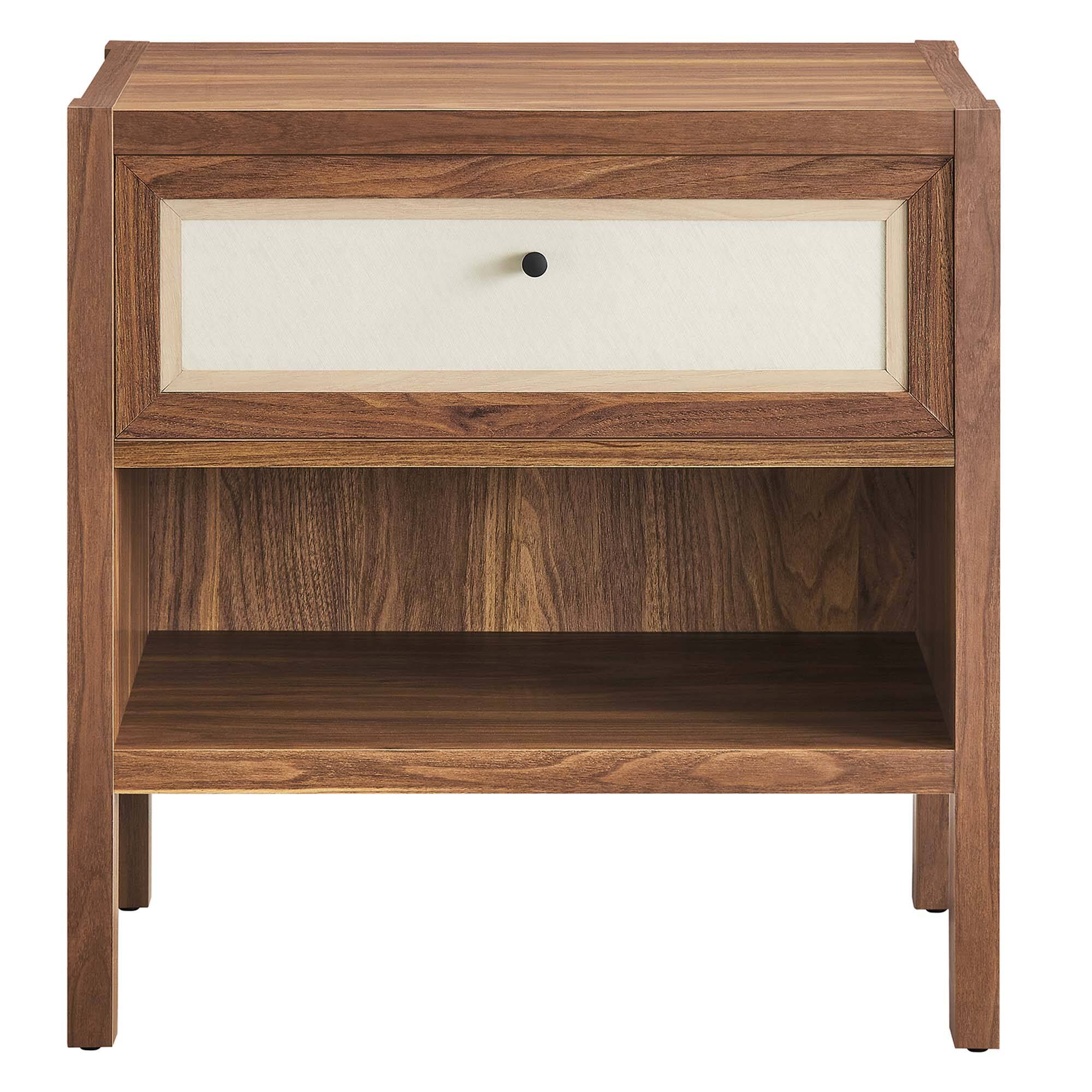 Alt View 2. Modway - Capri Wood Grain Nightstand by Modway - Walnut.