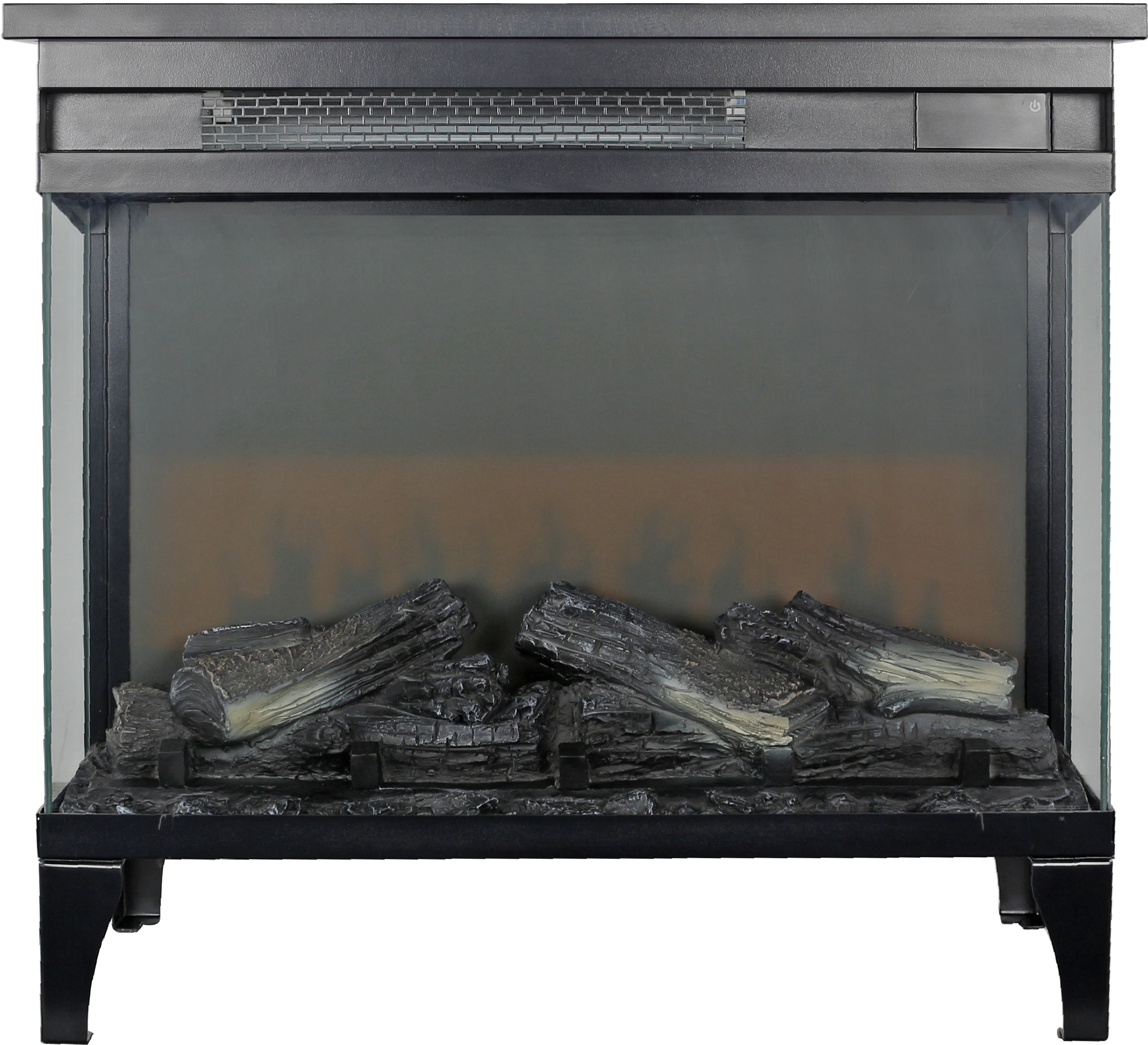 Alt View 2. Boyel Living - 19.2 in. Freestanding 3 Sided Glass Electric Fireplace Heater With Remote Control and Automatic Shut off - Black.