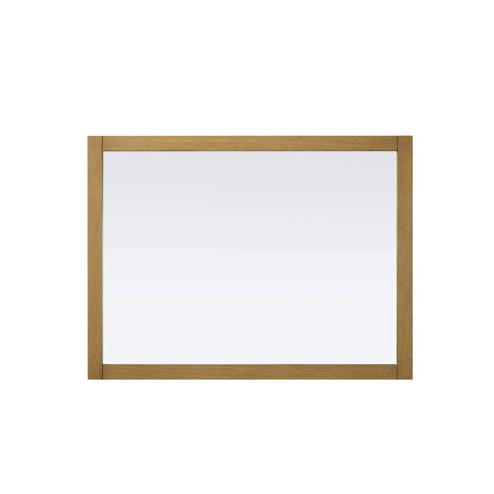 Alt View 2. Elegant Kitchen and Bath - Noah Wooden Rectangle Mirror 48 x 36 in Honey Teak - Honey Teak.