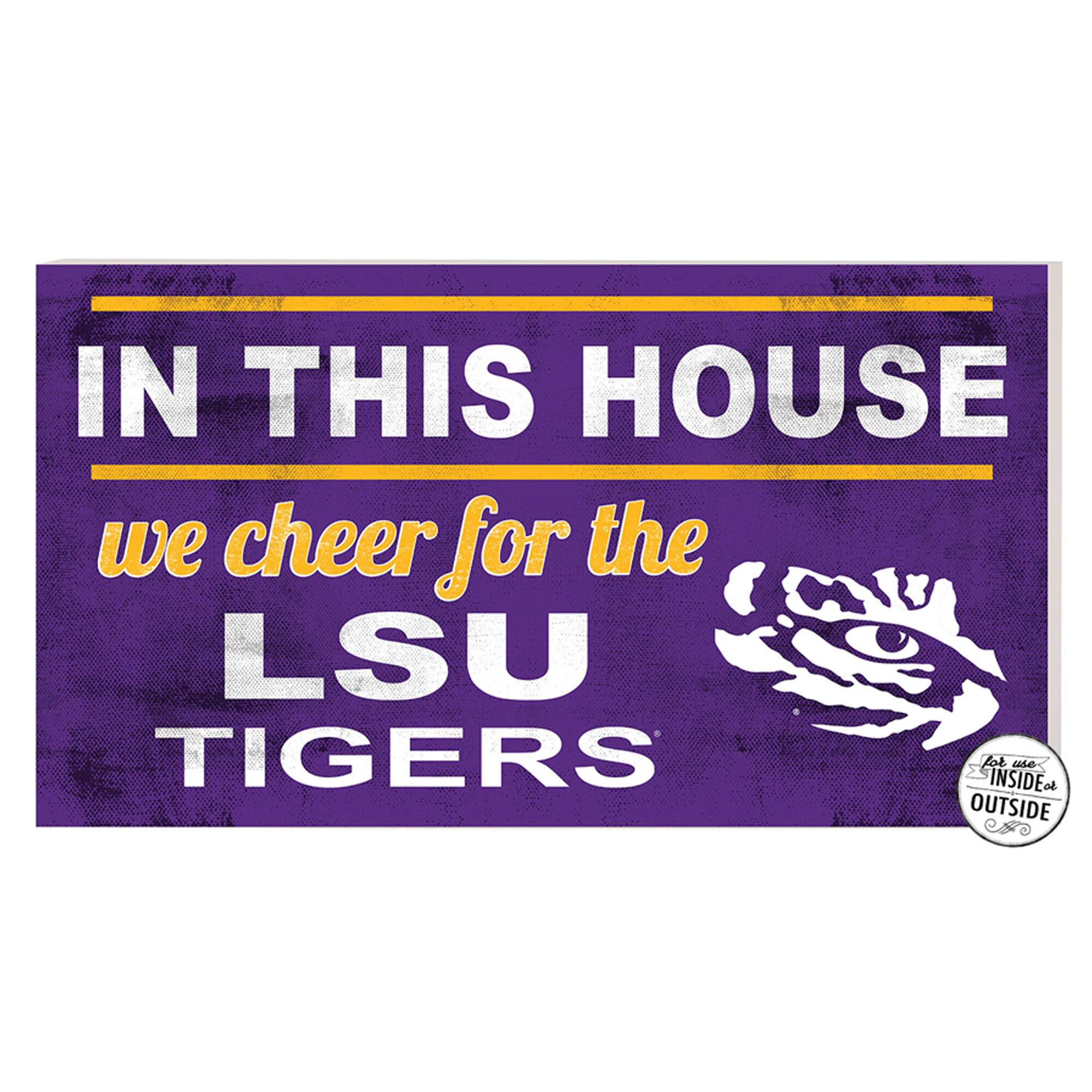 LSU Tigers 11'' x 20'' Indoor/Outdoor In This House Sign