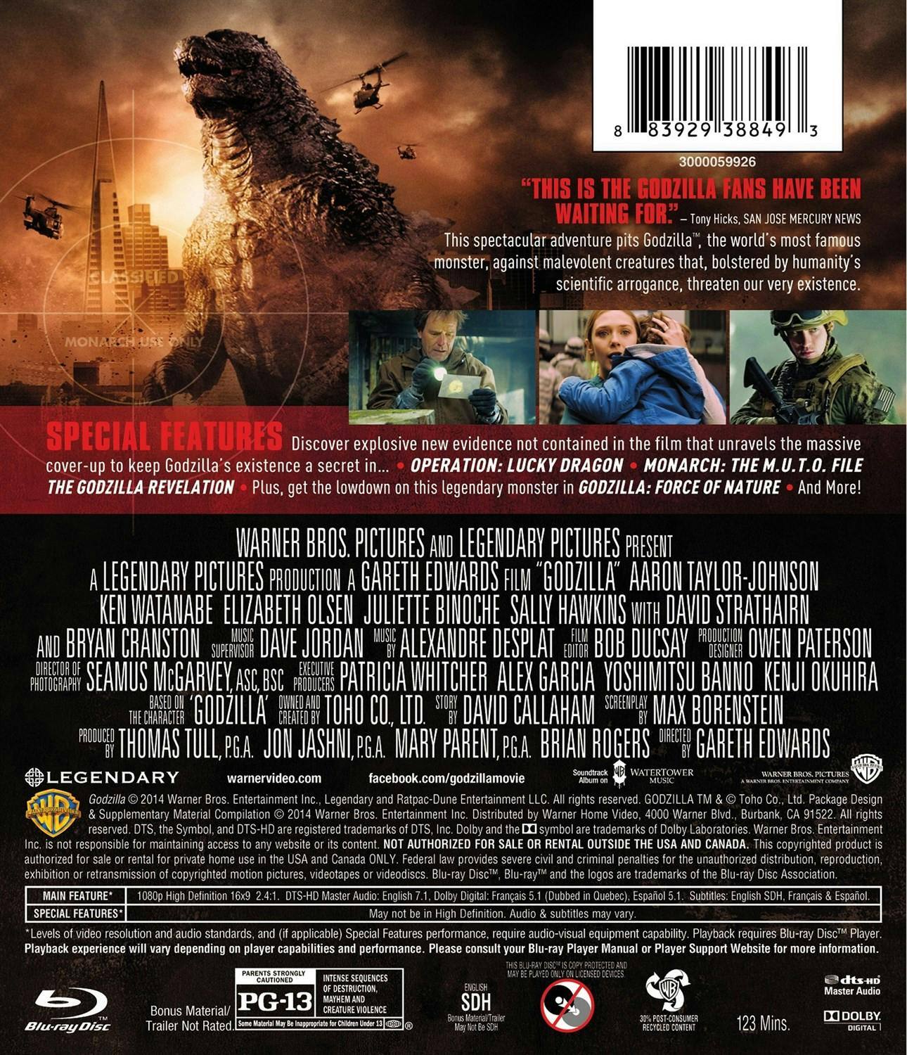 Back. Godzilla [Blu-ray].