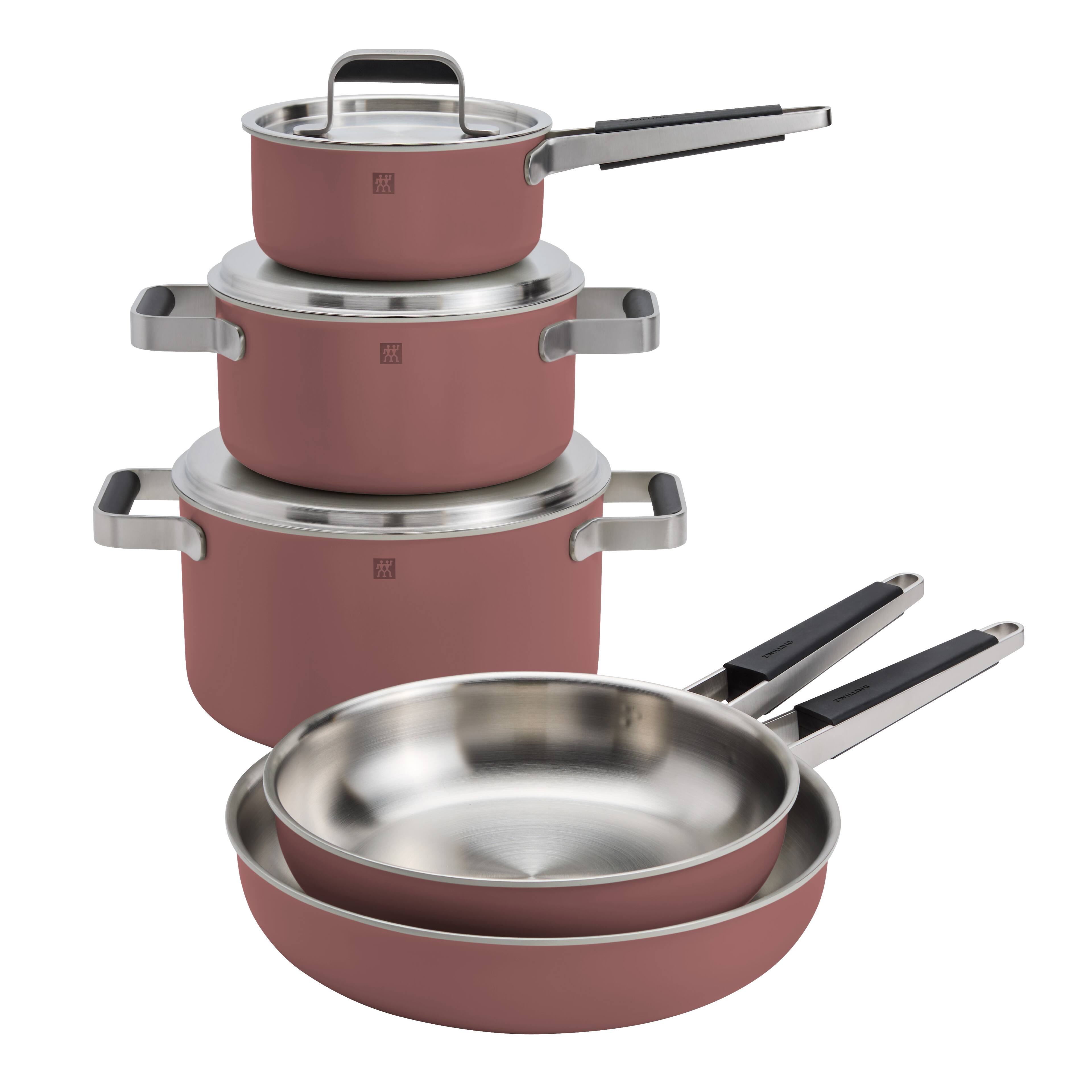 Alt View 1. ZWILLING - ZWILLING Pure 8-pc Stainless Steel Cookware Set, Rose - Rose Gold.