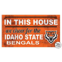 Jardine - Idaho State Bengals 11" x 20" Indoor/Outdoor In This House Sign - Orange