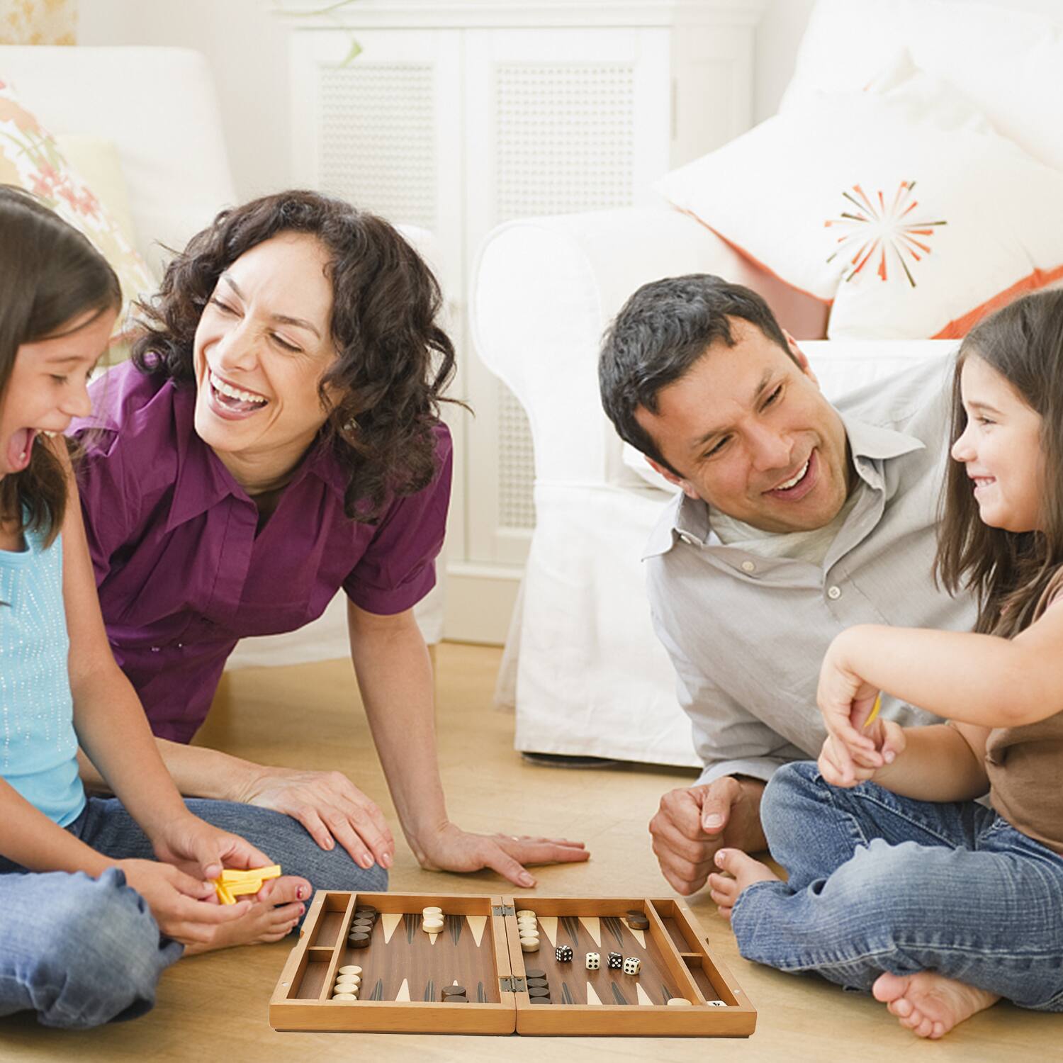 Alt View 3. GSE Games & Sports Expert - Premium Magnetic Wooden Folding Inlay Backgammon Board Game Set, Portable Travel Game (Focus-11").