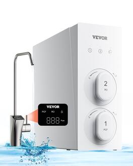 VEVOR - Reverse Osmosis System, 800 GPD 8-stage Tankless Reverse Osmosis Water Filter, Under Sink Water Filtration System - White