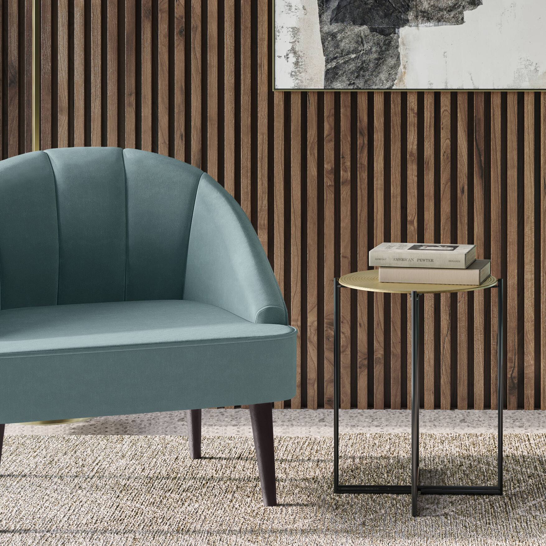 Alt View 12. Simpli Home - Oliver  Side Table - Gold/Brass.