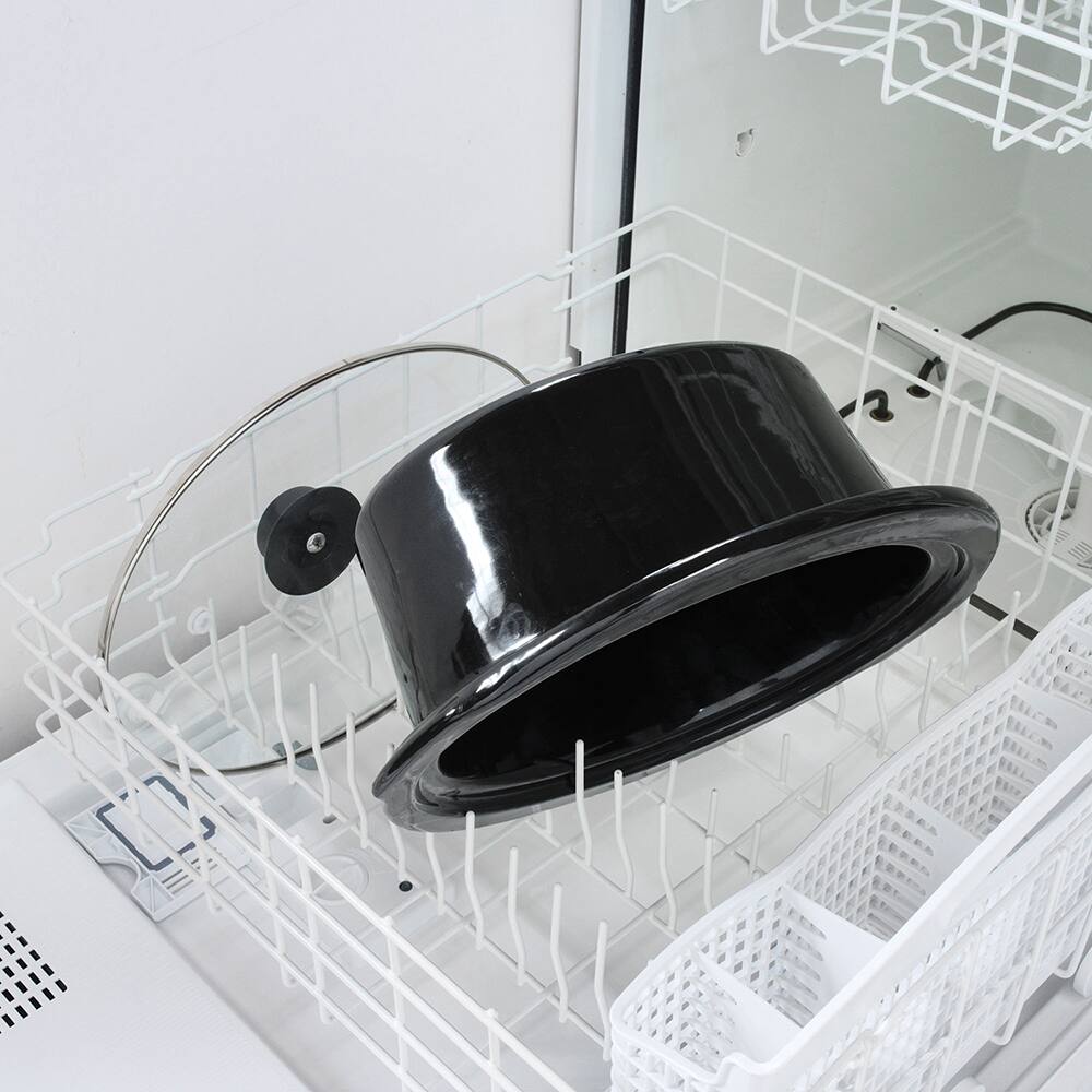 Alt View 5. Hamilton Beach - Stay or Go Programmable 7 Qt. Slow Cooker with Party Dipper 33477F - Silver.