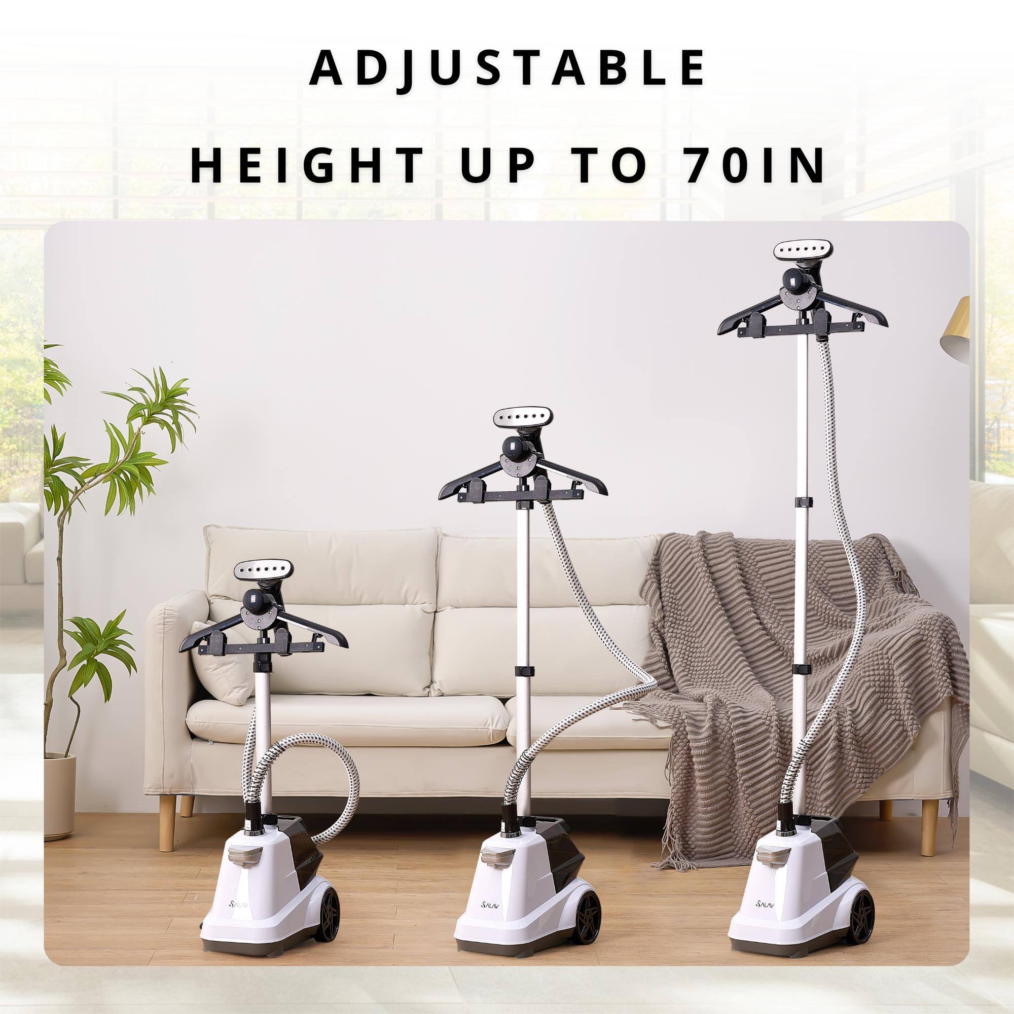 ADJUSTABLE HEIGHT UP TO 70IN