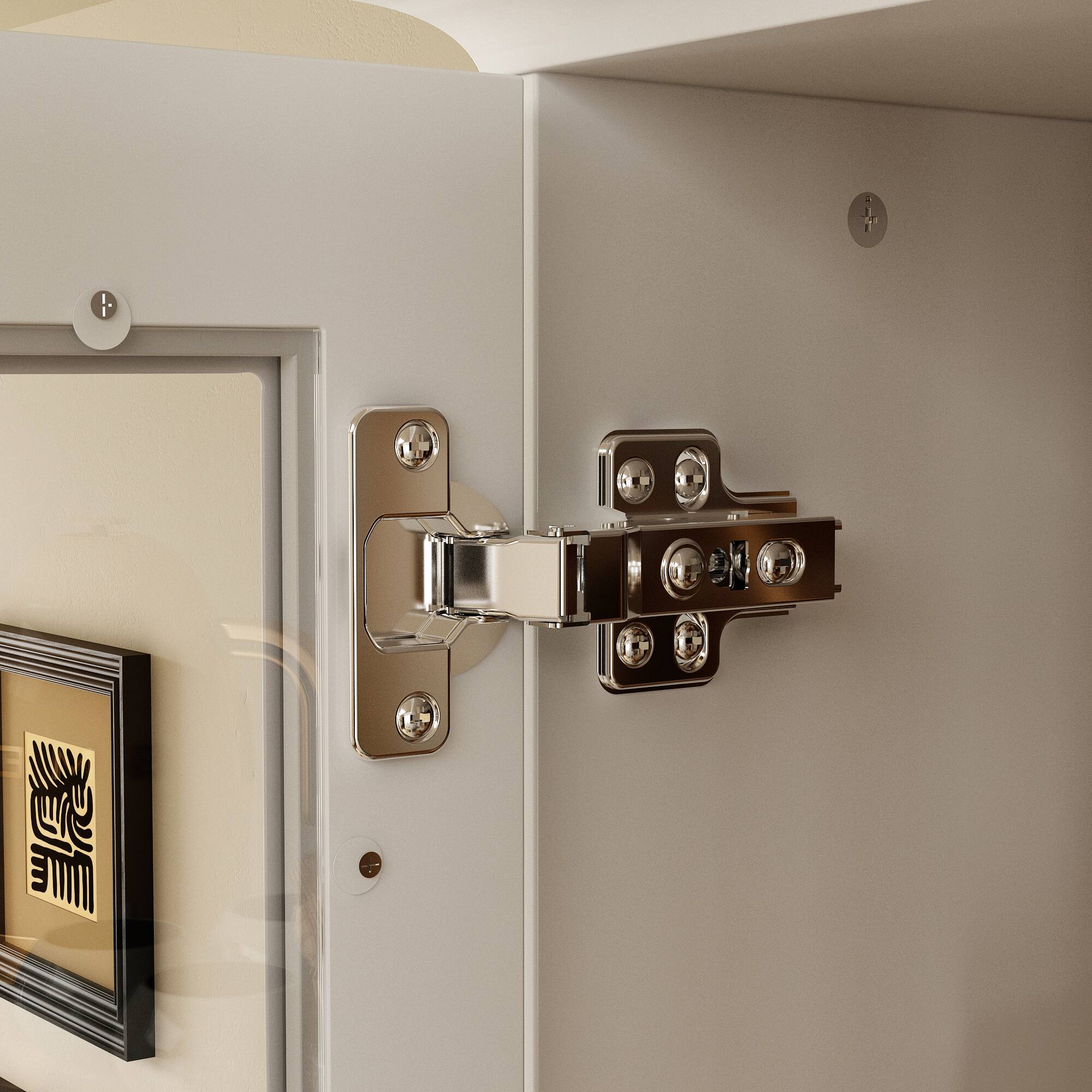 Alt View 7. Famapy - Famapy Wall - Mounted Credenzas Cabinet: Grid - Glass Doors Multi - Room Use - White.