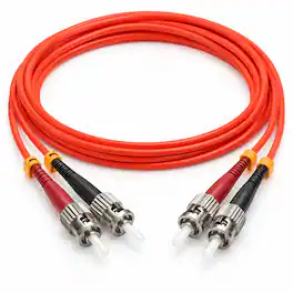 Sanoxy - 3 Meters ST to ST Duplex 62.5/125 Multimode OM1 Fiber Optic Cable - Multi
