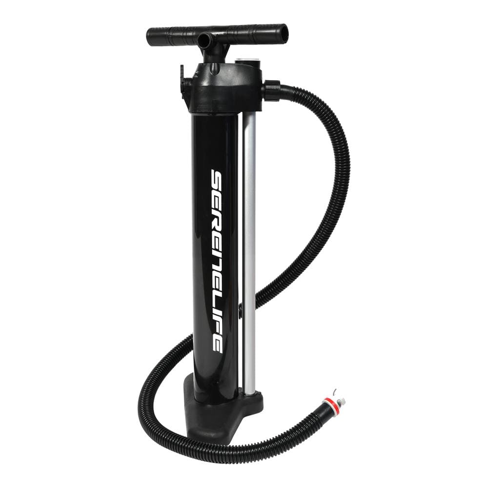 SereneLife - Manual Air Pump for Inflatable SUP Stand-Up Paddle Boards - Black