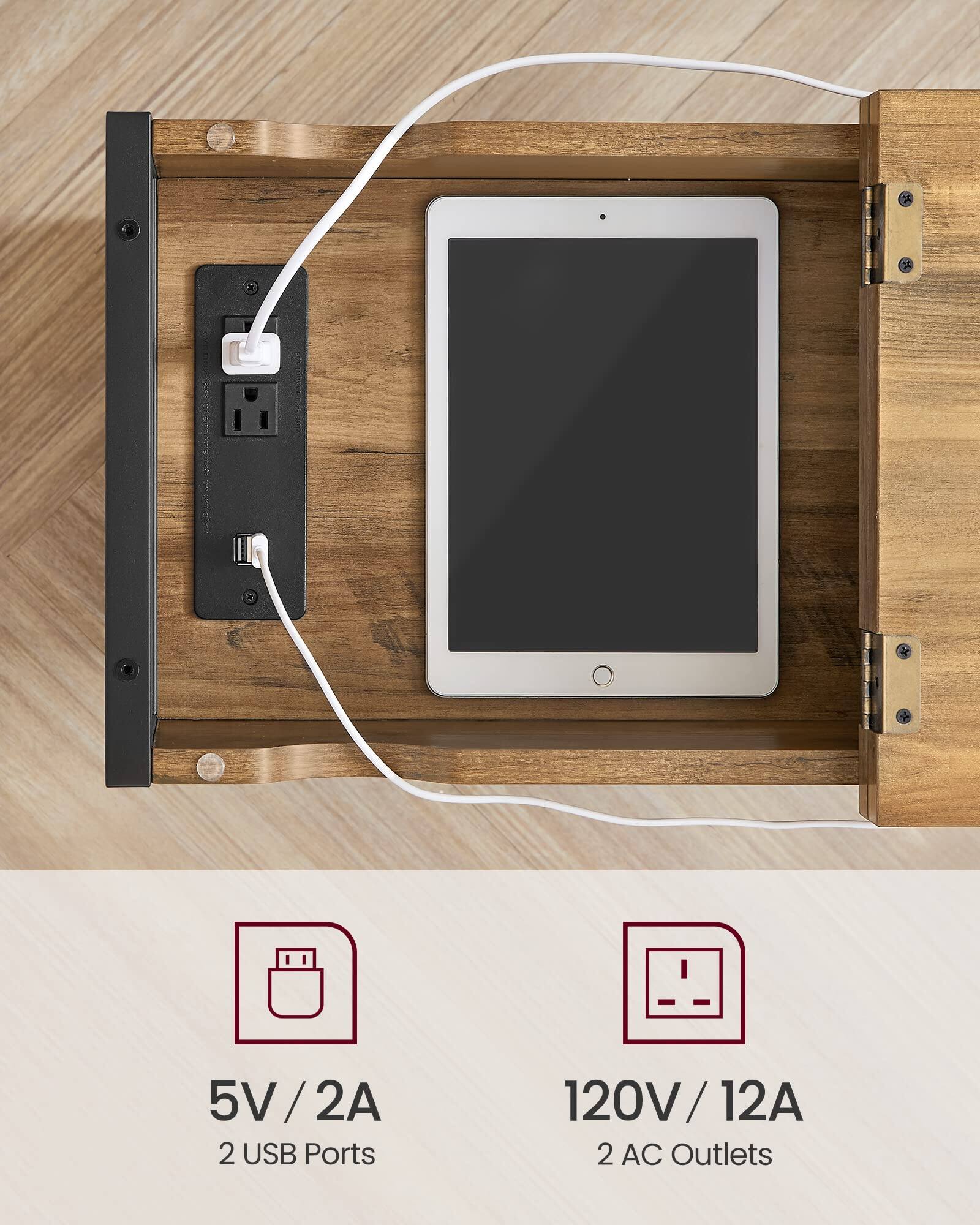 5V / 2A  
2 USB Ports  

120V / 12A  
2 AC Outlets