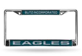 Rico Industries - Philadelphia Eagles Blitz Inc Chrome Metal Laser Cut License Plate Frame - Multi