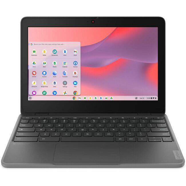 Lenovo - 100e 11.6" Chromebook HD ARM Cortex A76 4GB RAM 32GB eMMC ARM Cortex A76 + Cortex A55 - Twisted n - Graphite Gray