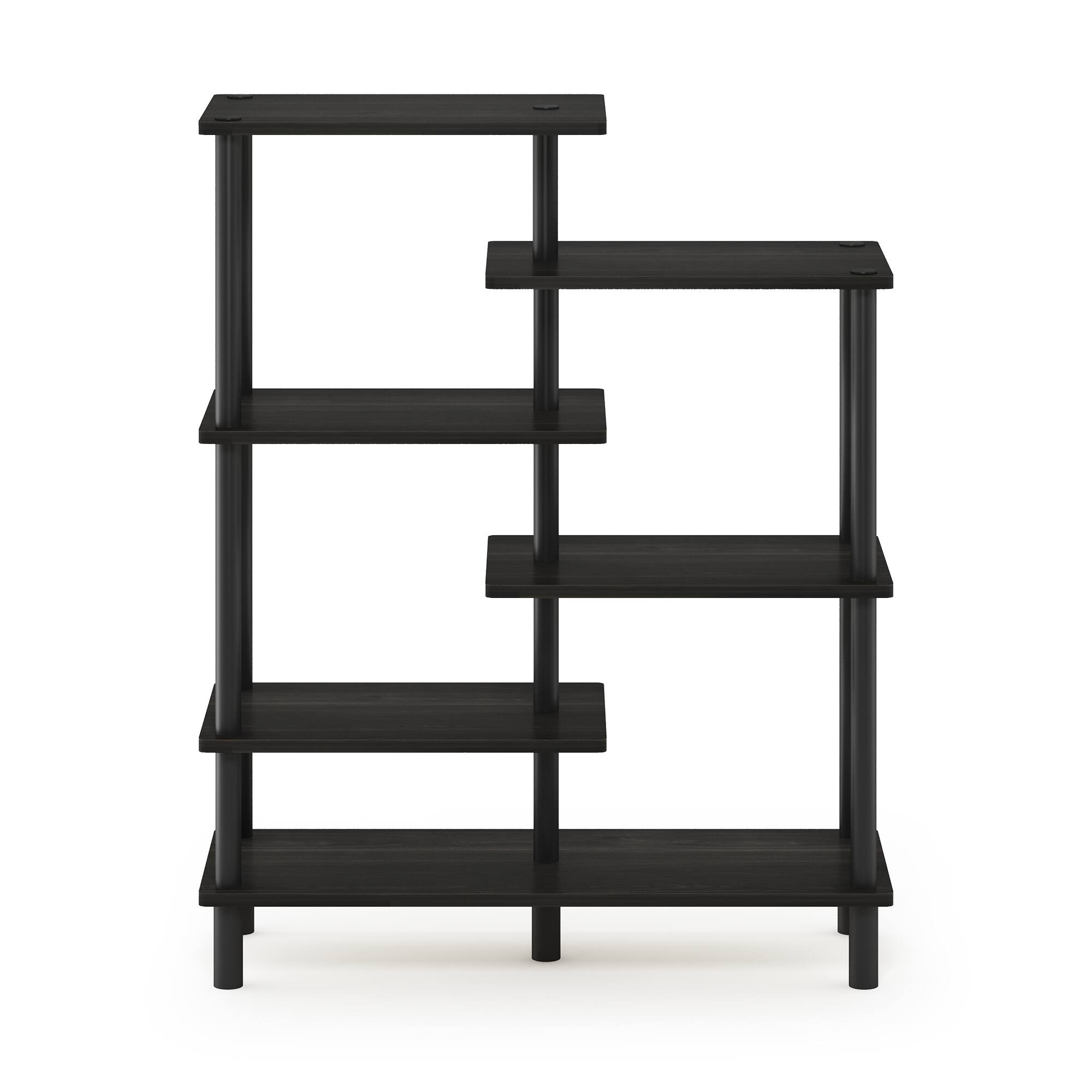Alt View 2. Furinno - Turn-N-Tube 6-Tier Accent Display Rack, Espresso/Black - Espresso/Black.