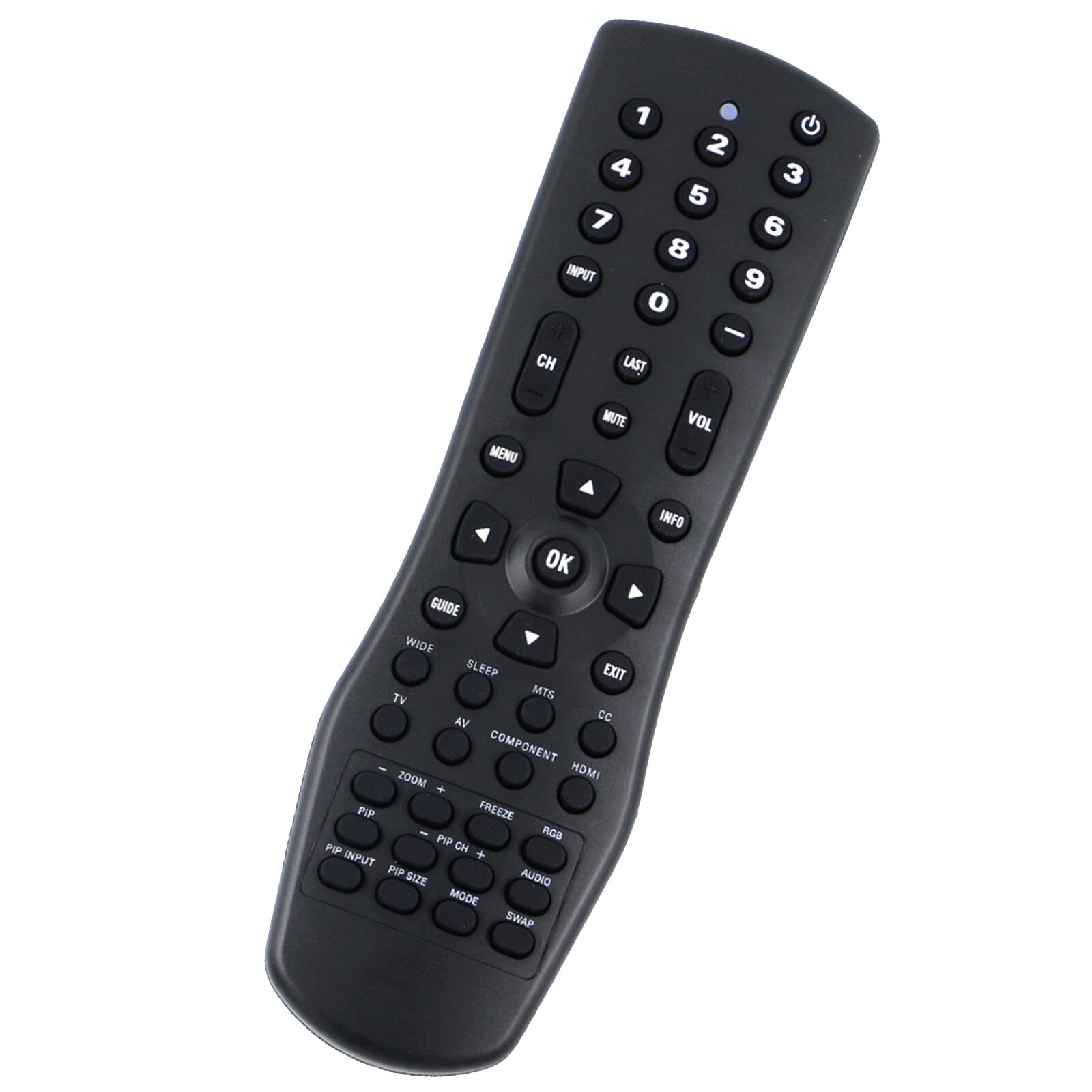 1 2 3 4 5 6 7 8 9 0 INPUT CH LAST MENU MUTE VOL OK GUIDE WIDE SLEEP EXIT TV MTS AV CC COMPONENT / HDMI ZOOM + PIP FREEZE PIP AGB PIP OH + INPUT PIP SIZE AUDIO MODE SWAP INFO