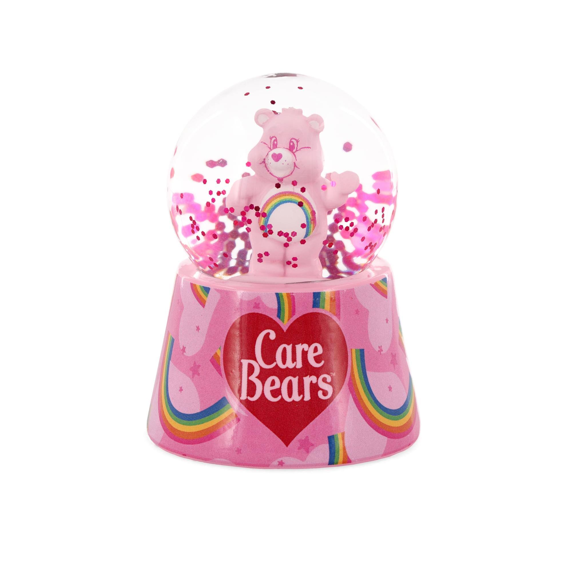 Care Bears - Cheer Bear Mini Light-Up Snow Globe | 3 Inches Tall - Pink