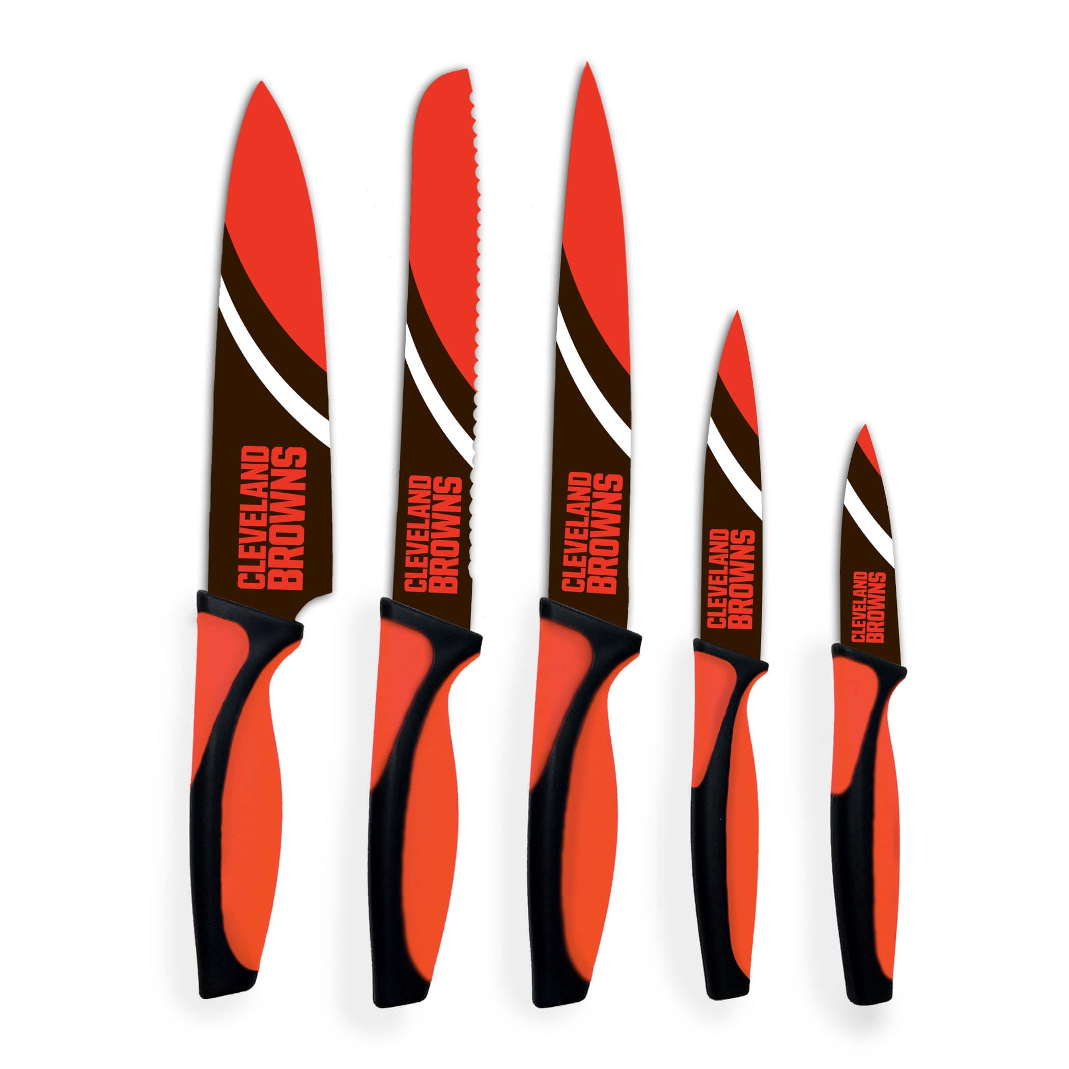 Woodrow - Cleveland Browns 5-Piece Stainless Steel Cutlery Knife Set - Multicolor