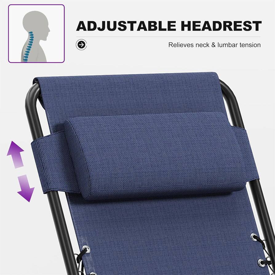ADJUSTABLE HEADREST  
Relieves neck & lumbar tension