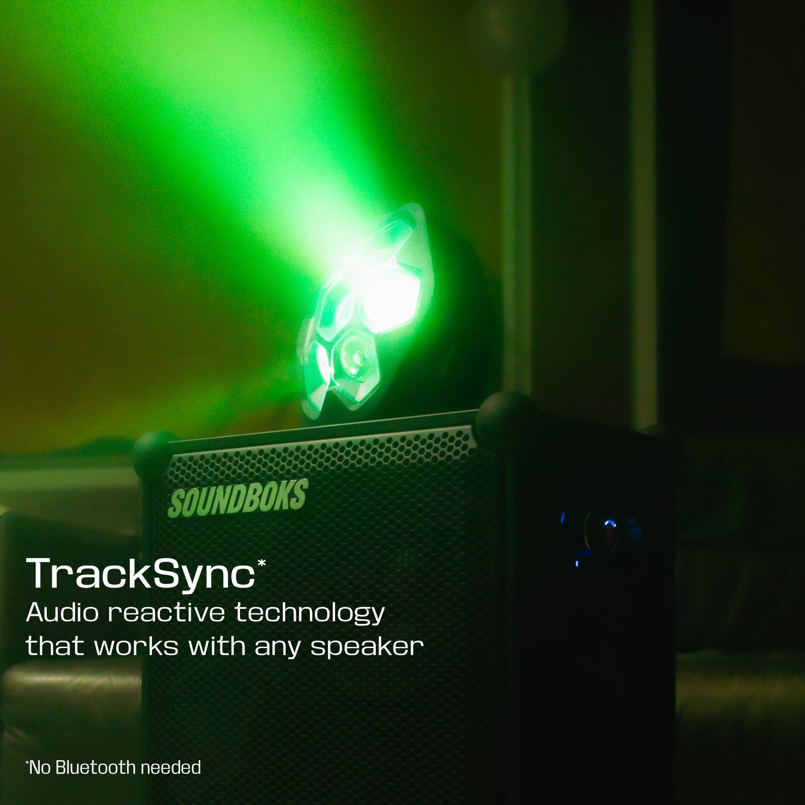 SOUNDBOKS

TrackSync*
Audio reactive technology that works with any speaker

*No Bluetooth needed