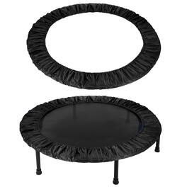 Unique Bargains - Trampoline Spring Cover, Round Small Trampoline Safety Pad, 8 Holes, 45in Oxford Cloth for Indoor/Home/Fitness - Black
