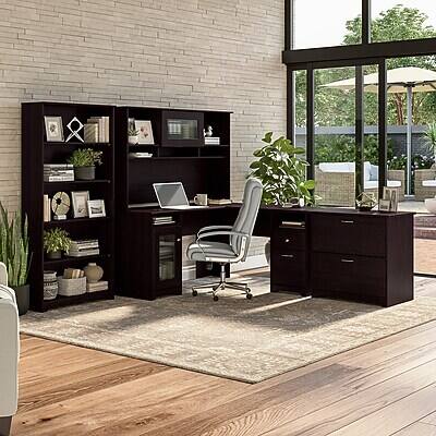 Alt View 5. Bush Furniture - 60"W L Shaped Computer Desk with Storage(WC31830K) - Espresso Oak.