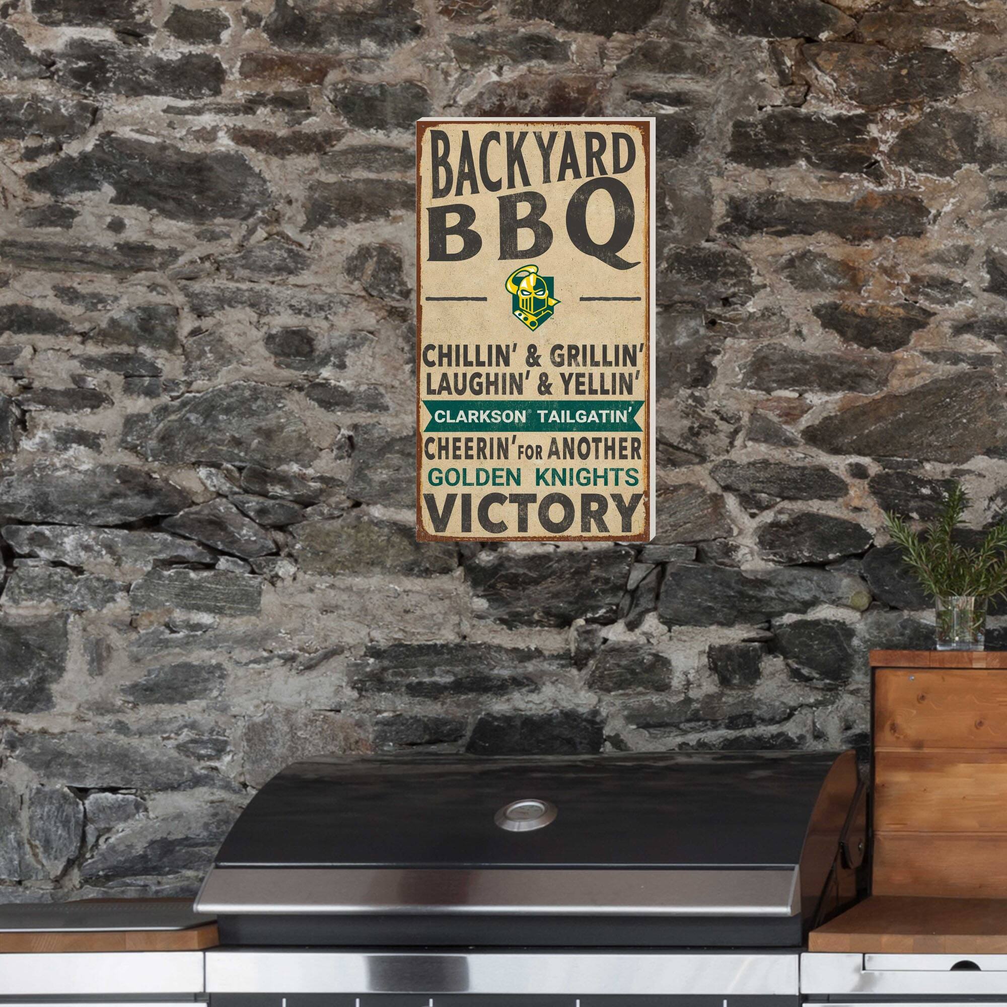 BACKYARD BBQ  
CHILLIN' & GRILLIN'  
LAUGHIN' & YELLIN'  
CLARKSON TAILGATIN'  
CHEERIN' FOR ANOTHER  
GOLDEN KNIGHTS VICTORY