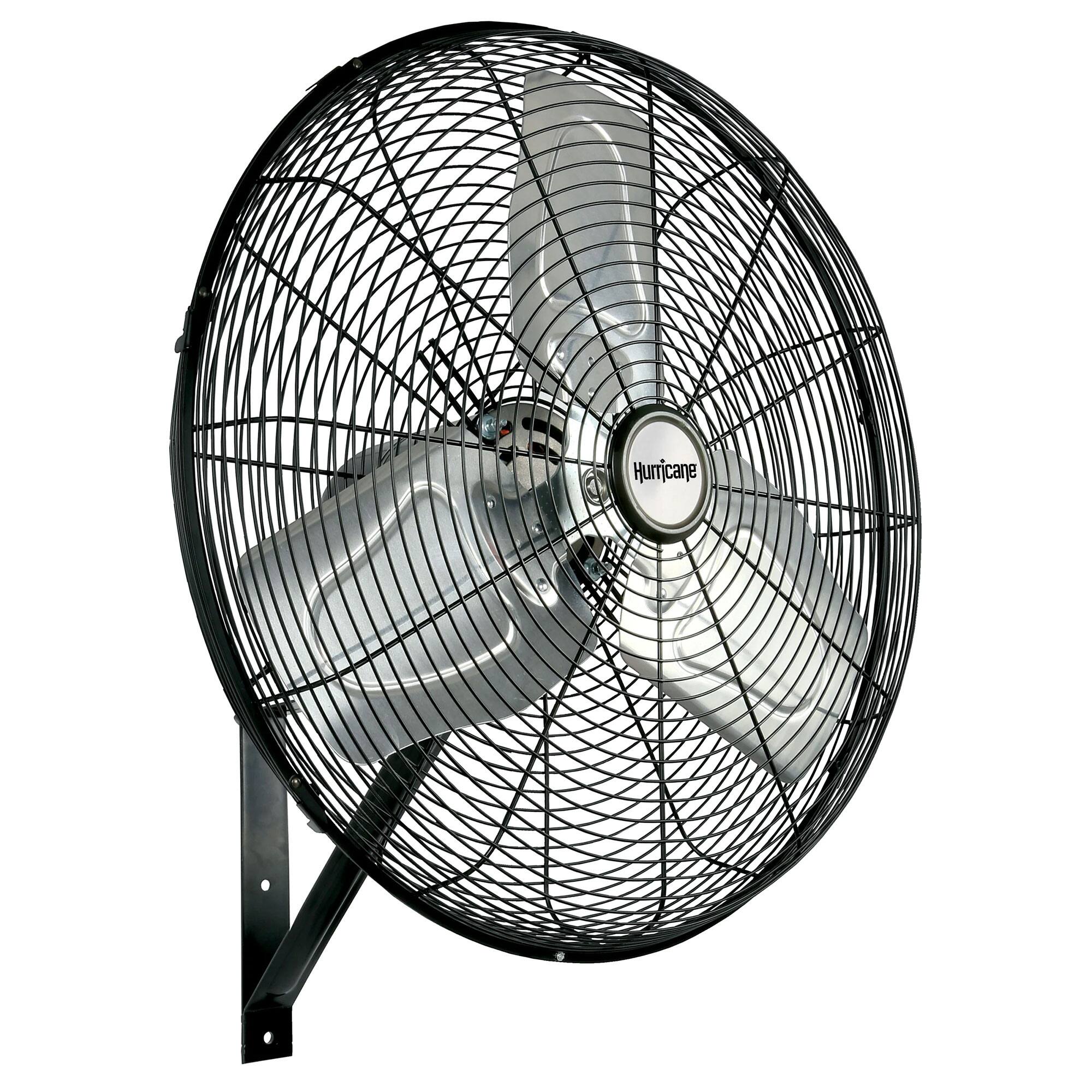 Alt View 7. Hurricane - Hurricane 30 Inch Pro Commercial Grade Classic Oscillating Wall Mount Fan, Black - Pro Commercial Grade.