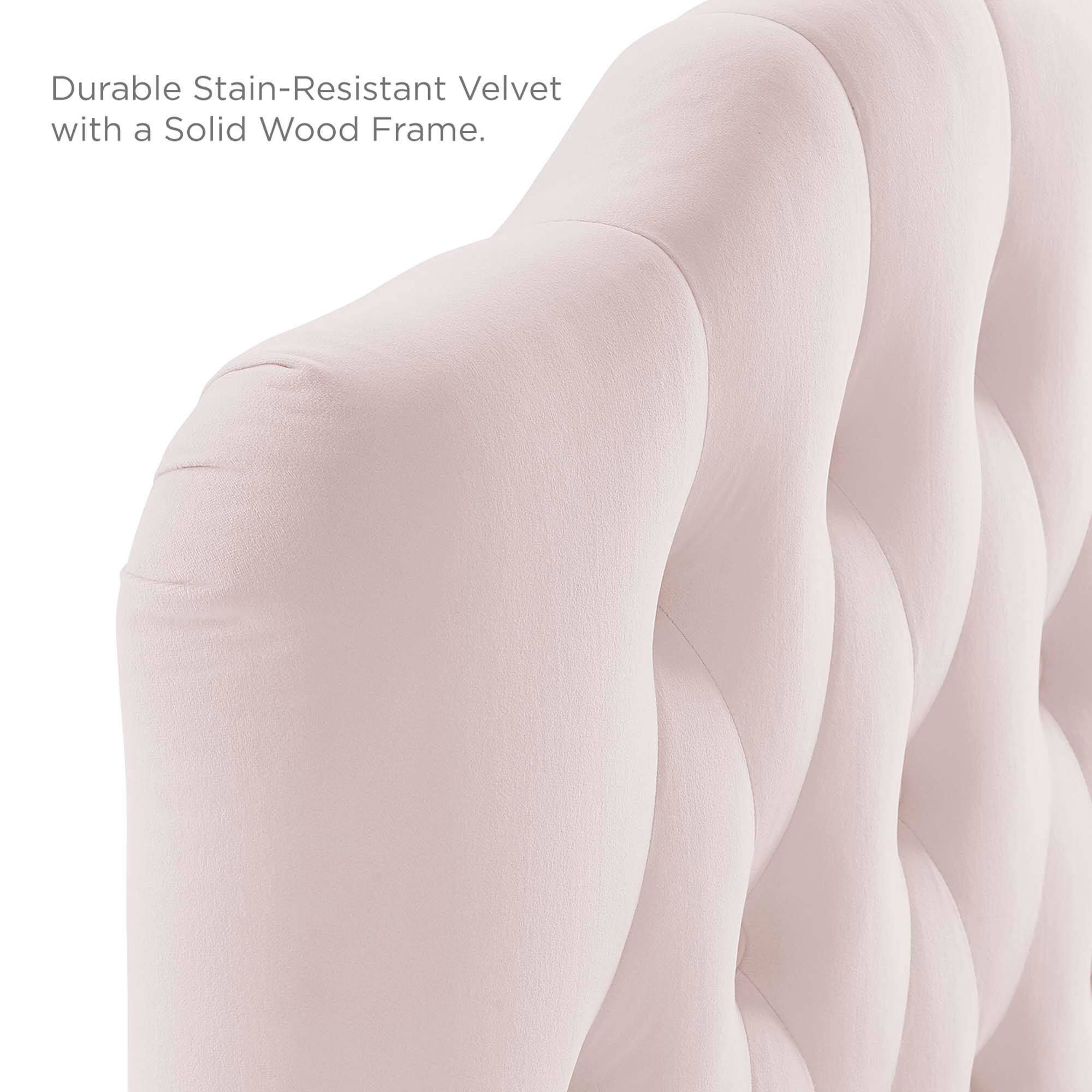 Durable Stain-Resistant Velvet with a Solid Wood Frame.