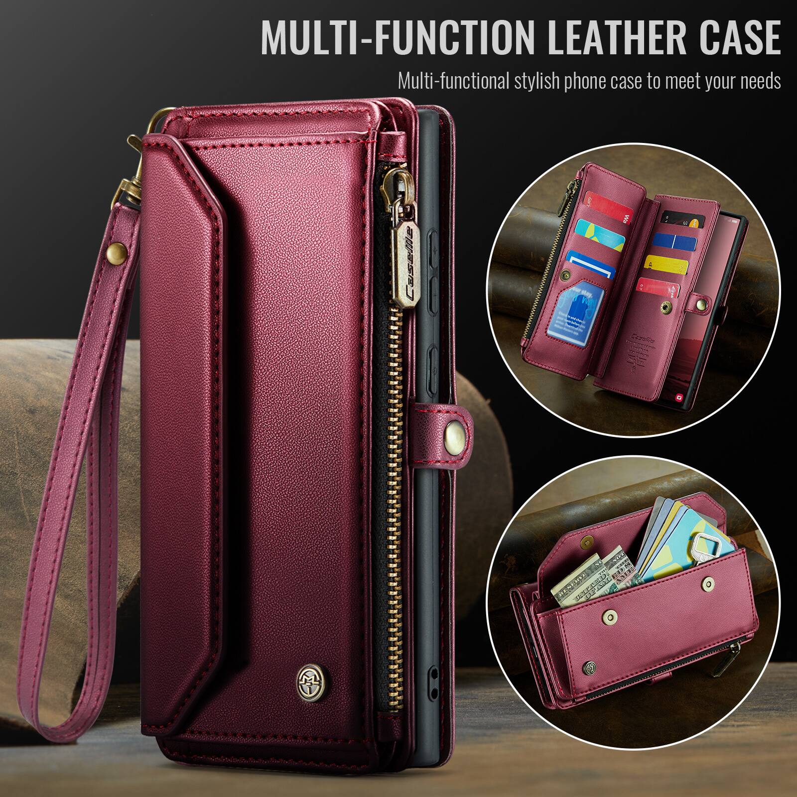 MULTI-FUNCTION LEATHER CASE  
Multi-functional stylish phone case to meet your needs