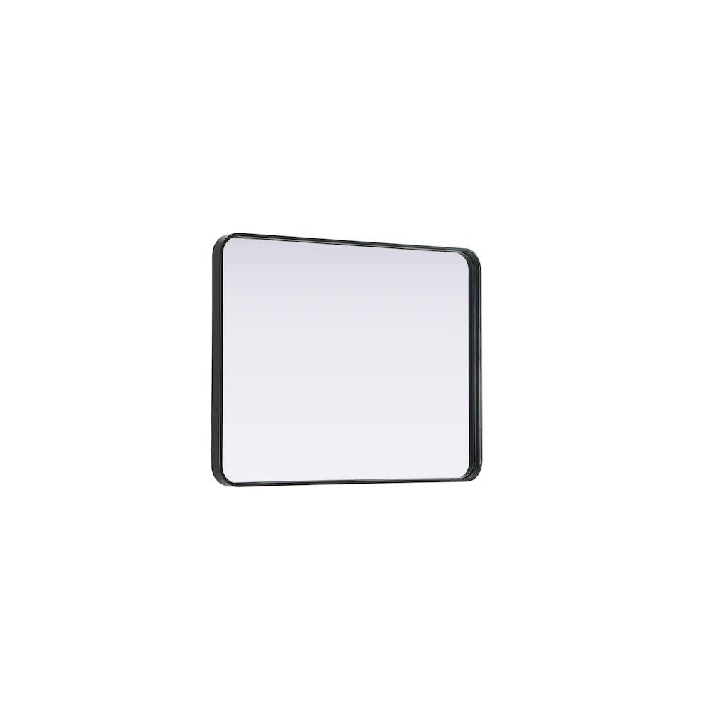 Alt View 1. Elegant Decor - Contour Metal Rectangle Mirror 24x32 in Black - Black.