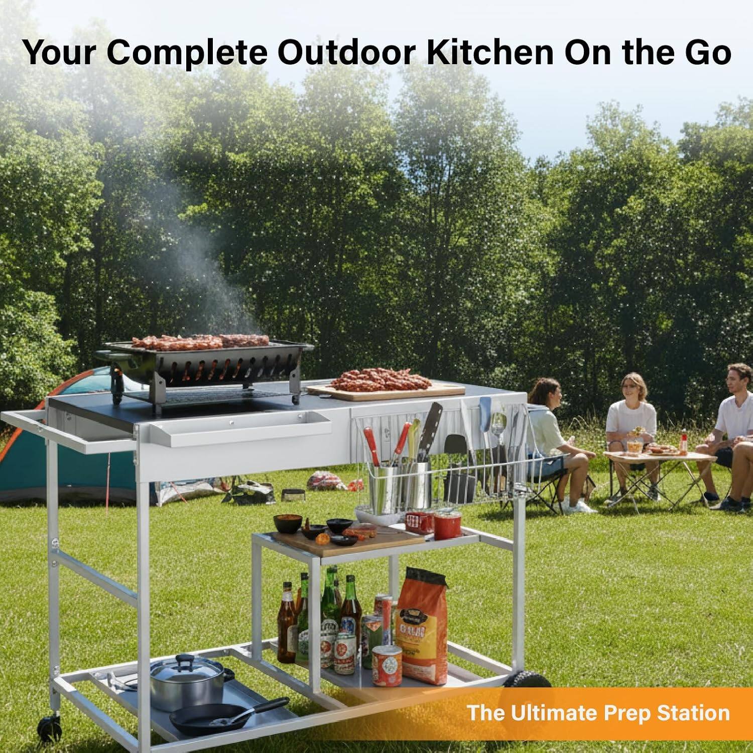 Your Complete Outdoor Kitchen On the Go  
The Ultimate Prep Station
